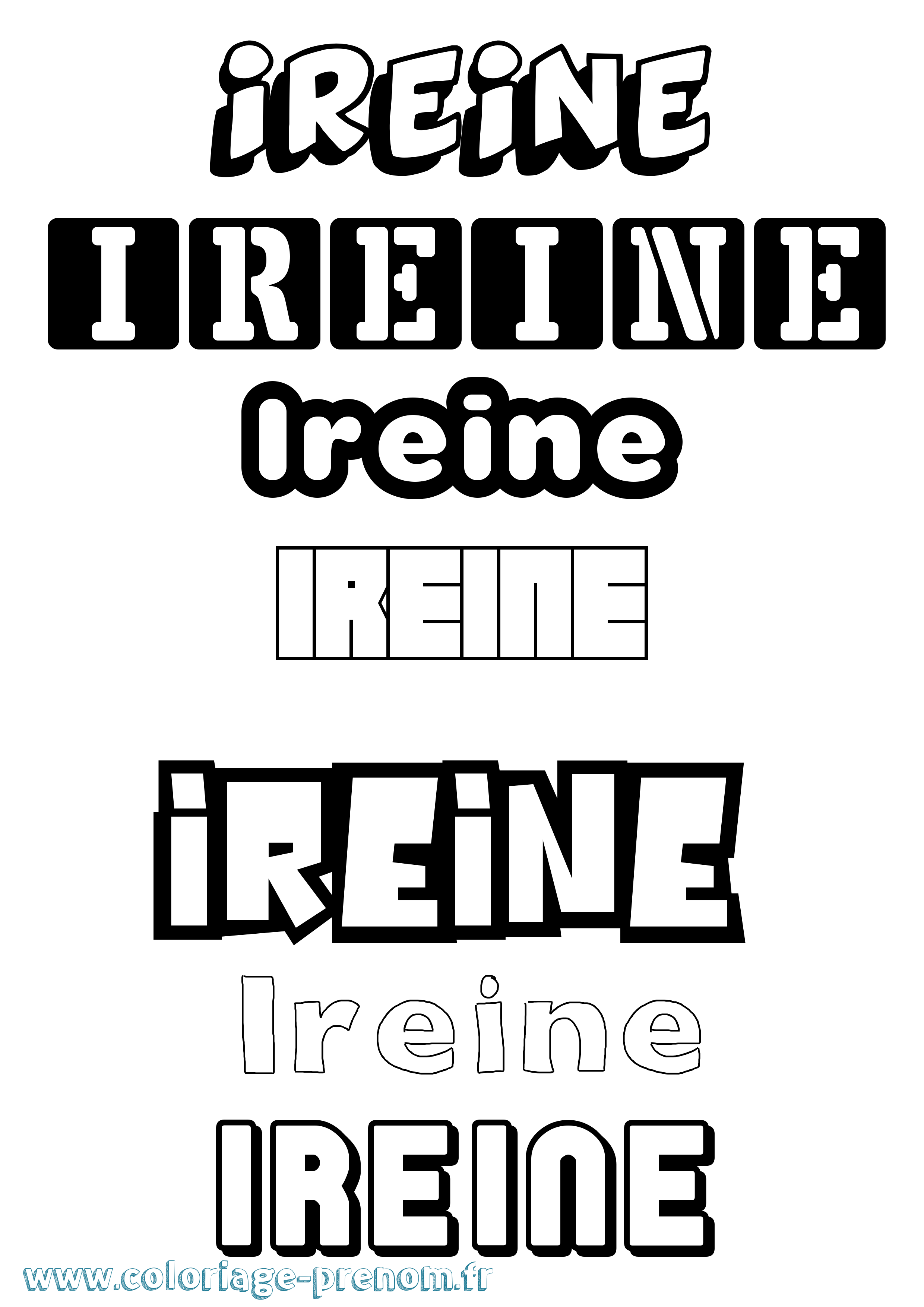 Coloriage Ireine Simple Coloriage prénom Ireine Simple