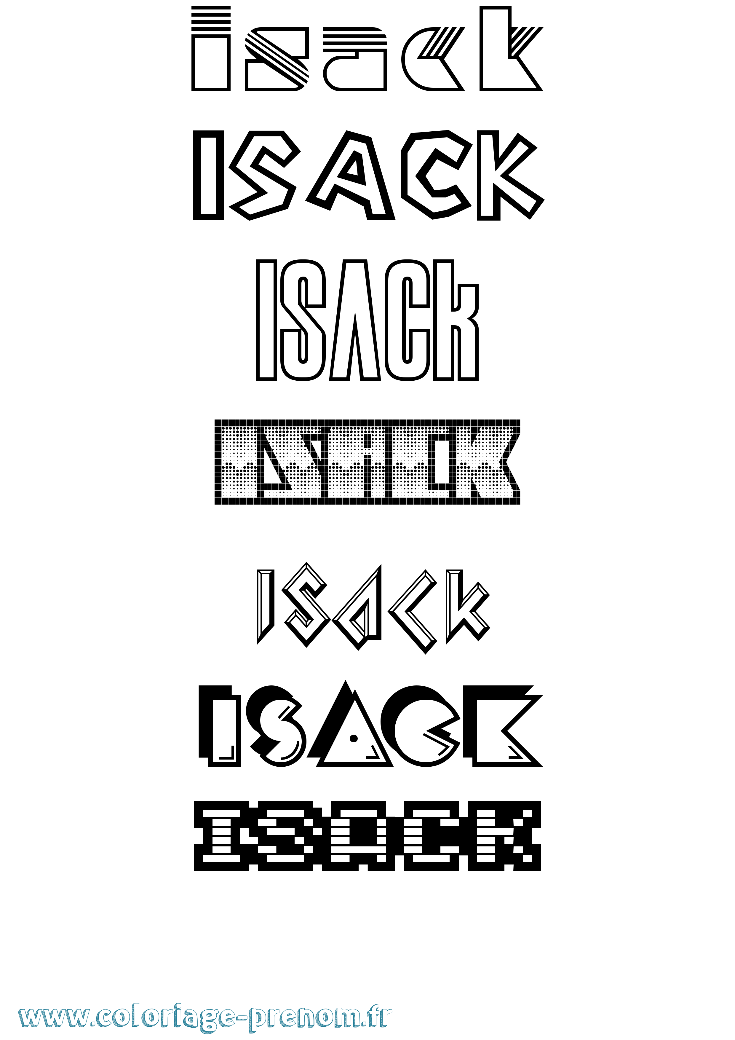 Coloriage Isack Jeux Vidéos Coloriage prénom Isack Jeux Vidéos