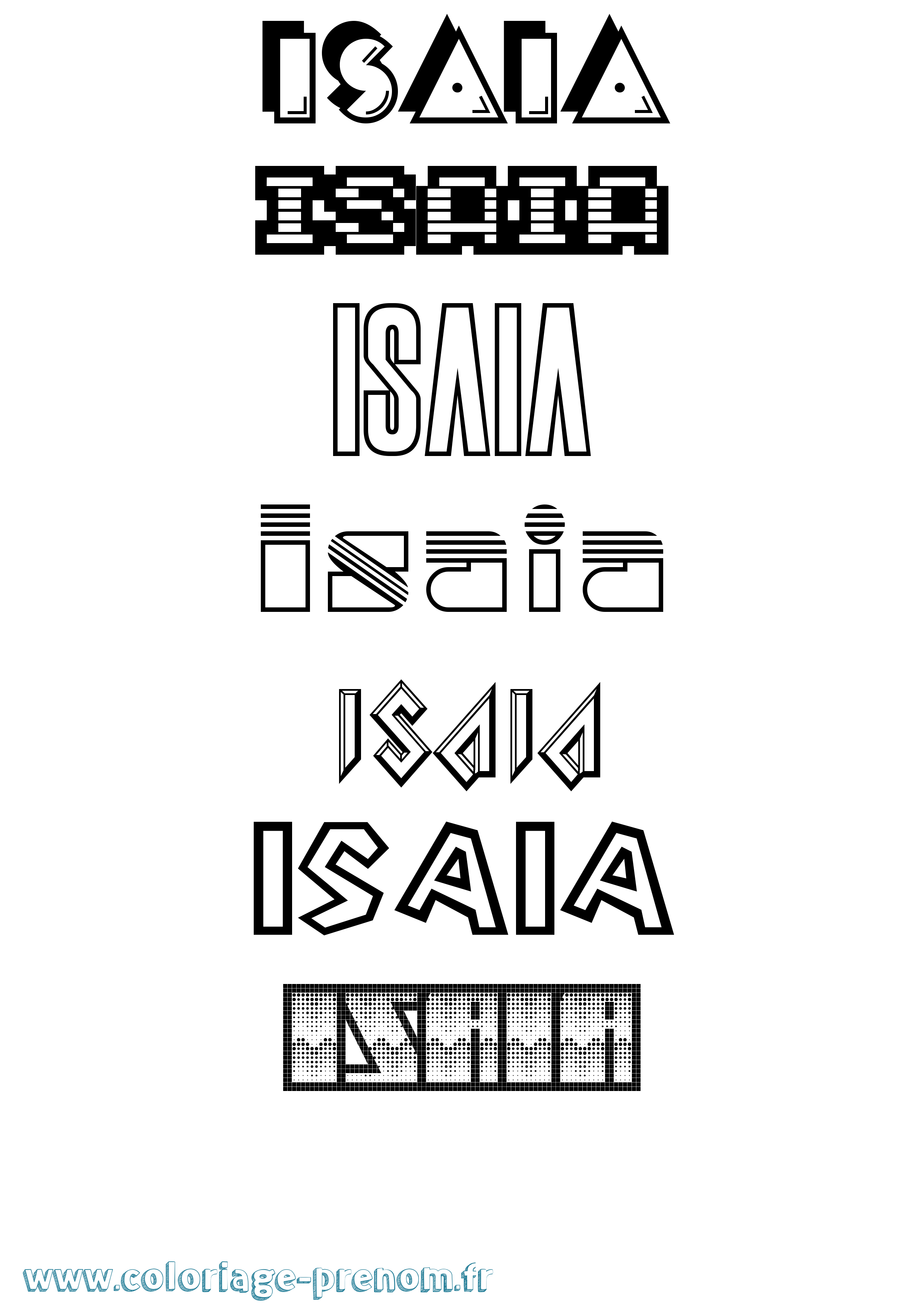 Coloriage Isaia Jeux Vidéos Coloriage prénom Isaia Jeux Vidéos