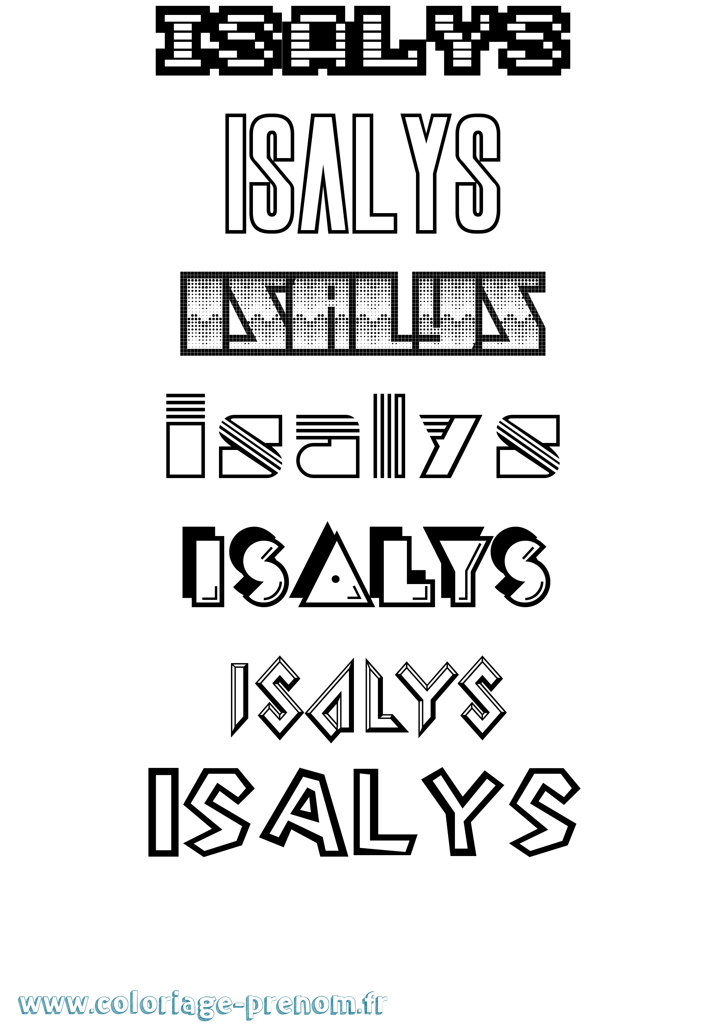 Coloriage Isalys Jeux Vidéos Coloriage prénom Isalys Jeux Vidéos