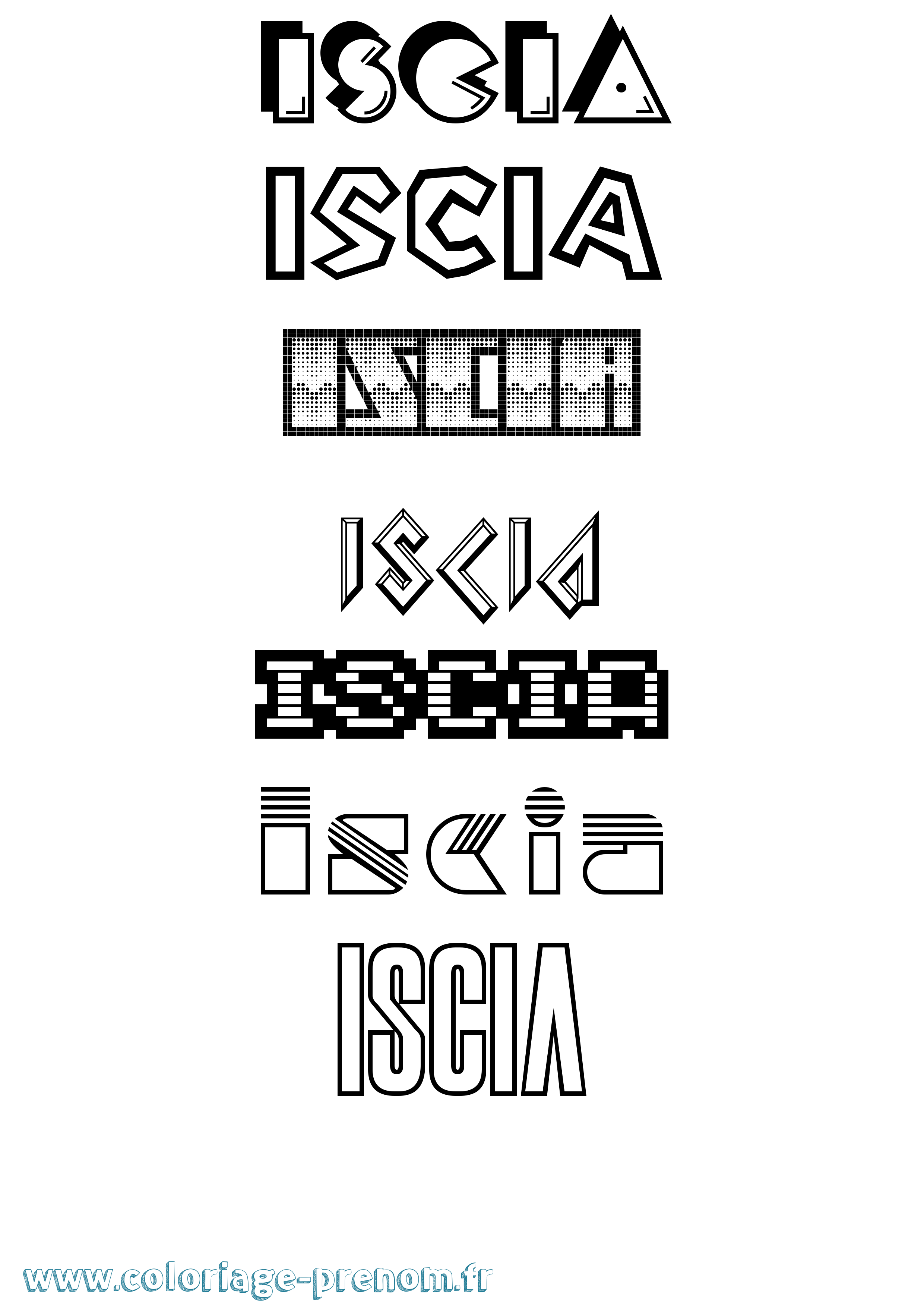 Coloriage Iscia Jeux Vidéos Coloriage prénom Iscia Jeux Vidéos