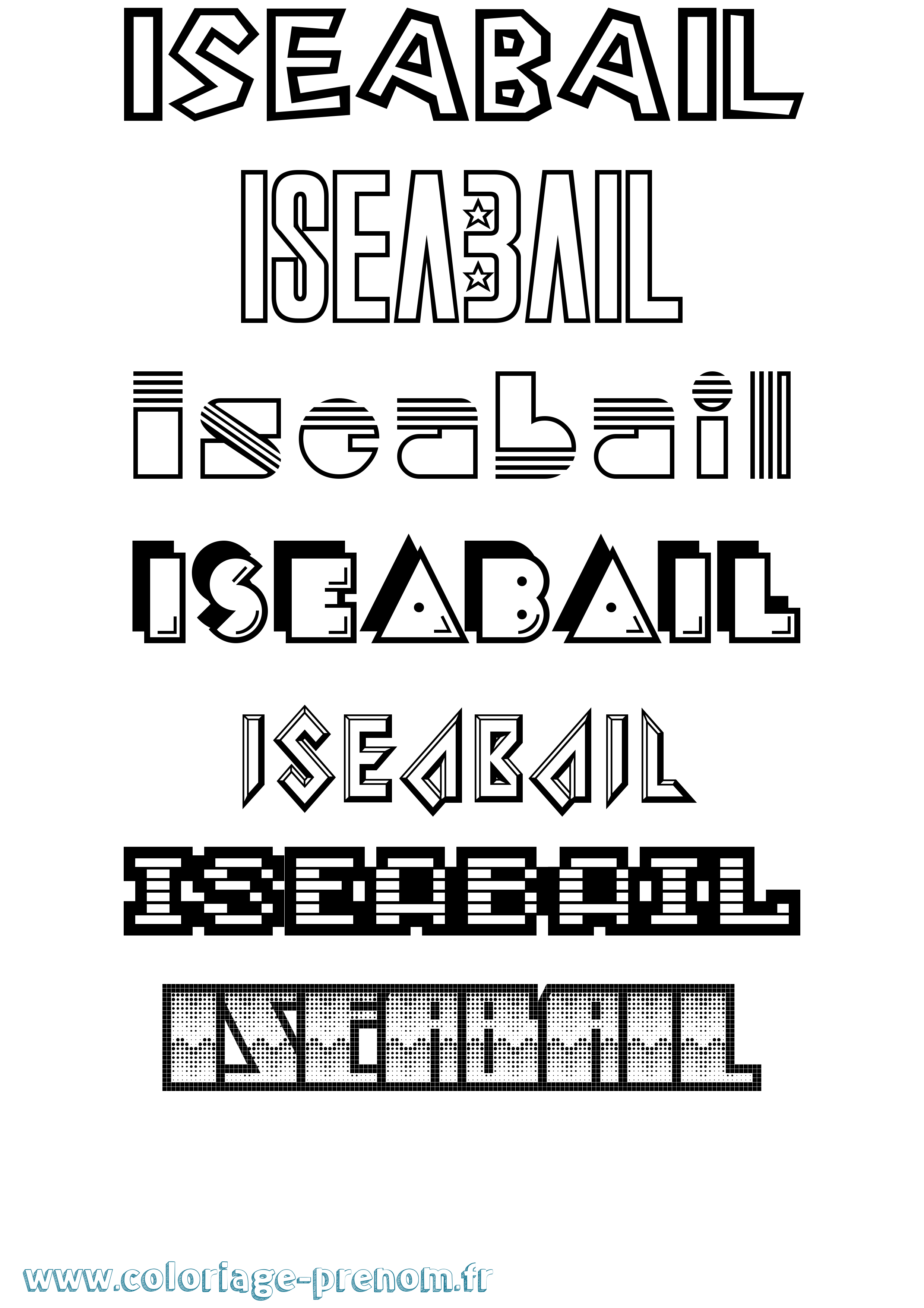 Coloriage Iseabail Jeux Vidéos Coloriage prénom Iseabail Jeux Vidéos