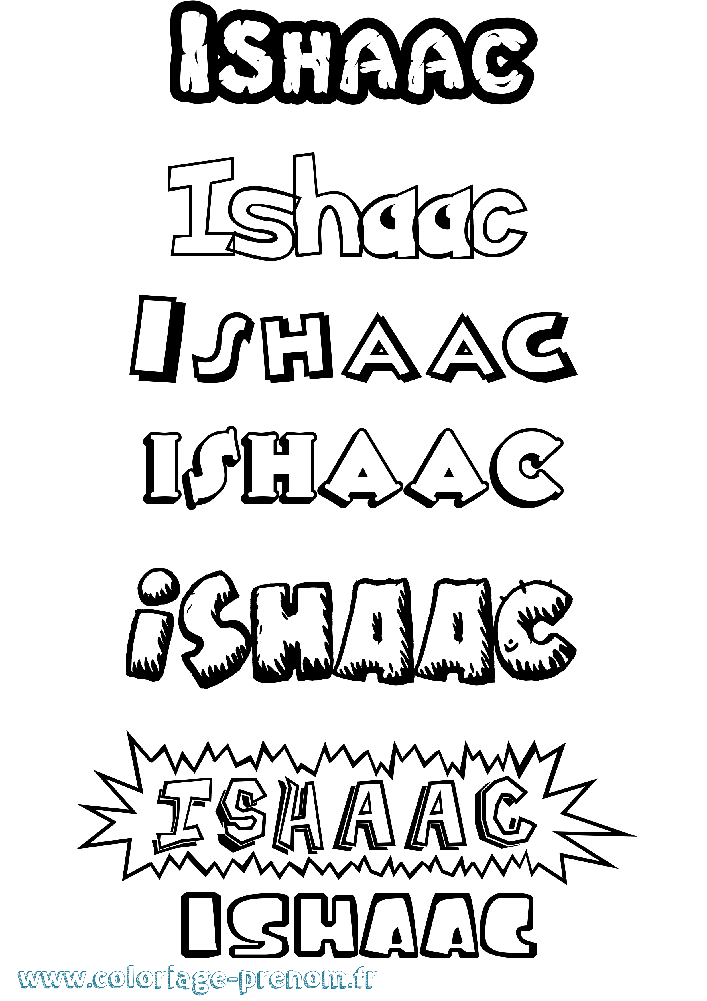Coloriage Ishaac Dessin Animé Coloriage prénom Ishaac Dessin Animé