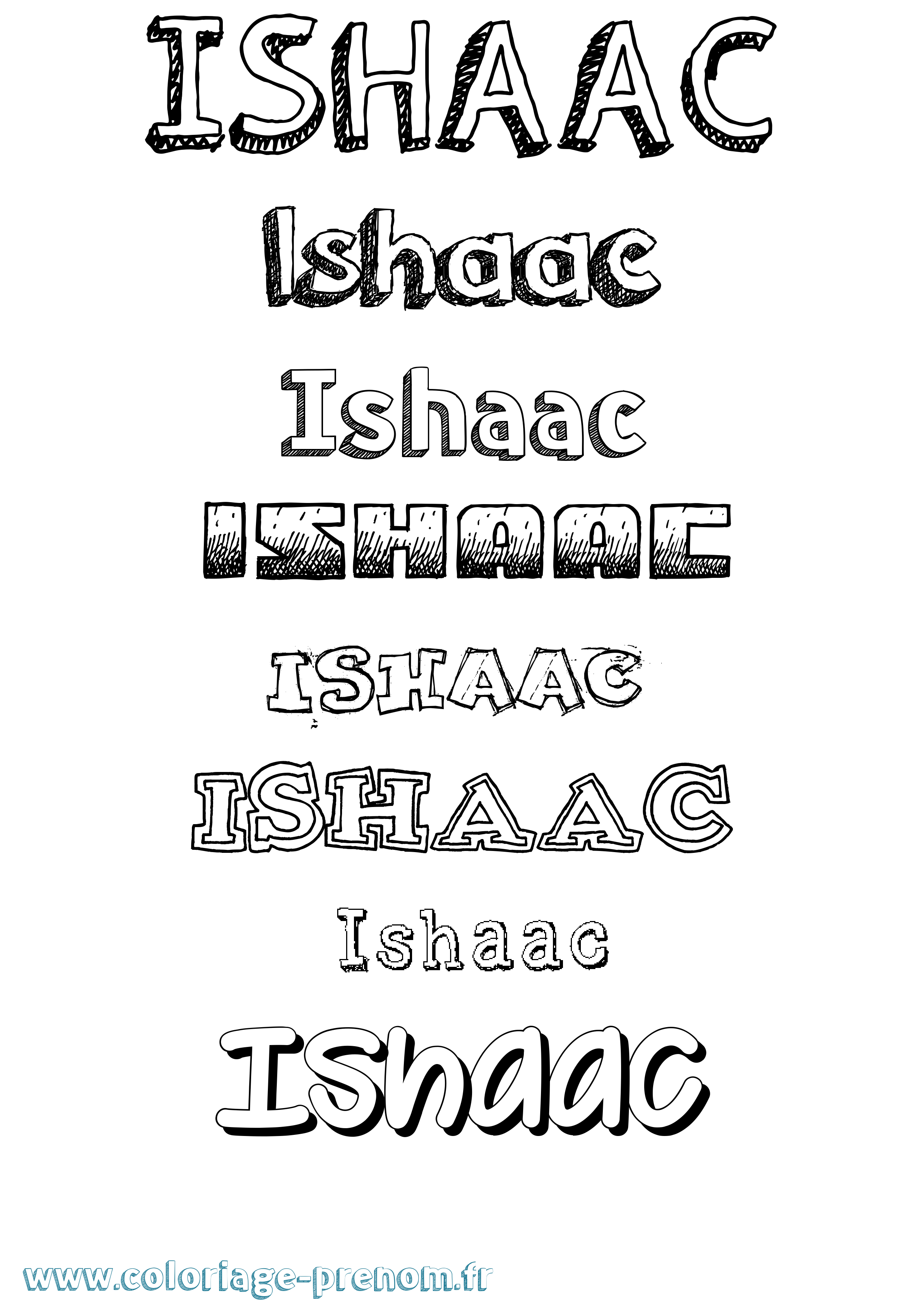 Coloriage Ishaac Dessiné Coloriage prénom Ishaac Dessiné