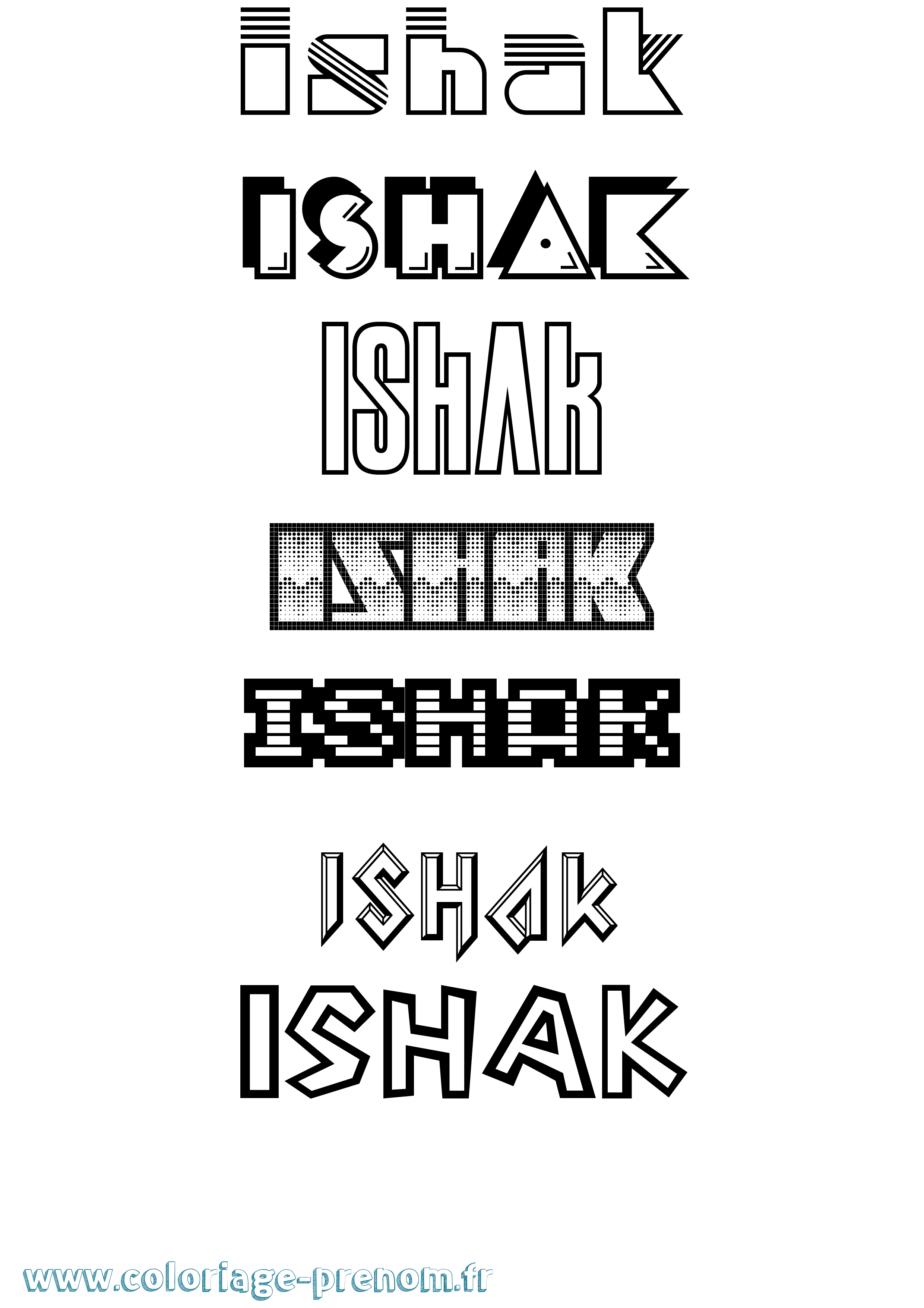 Coloriage Ishak Jeux Vidéos Coloriage prénom Ishak Jeux Vidéos
