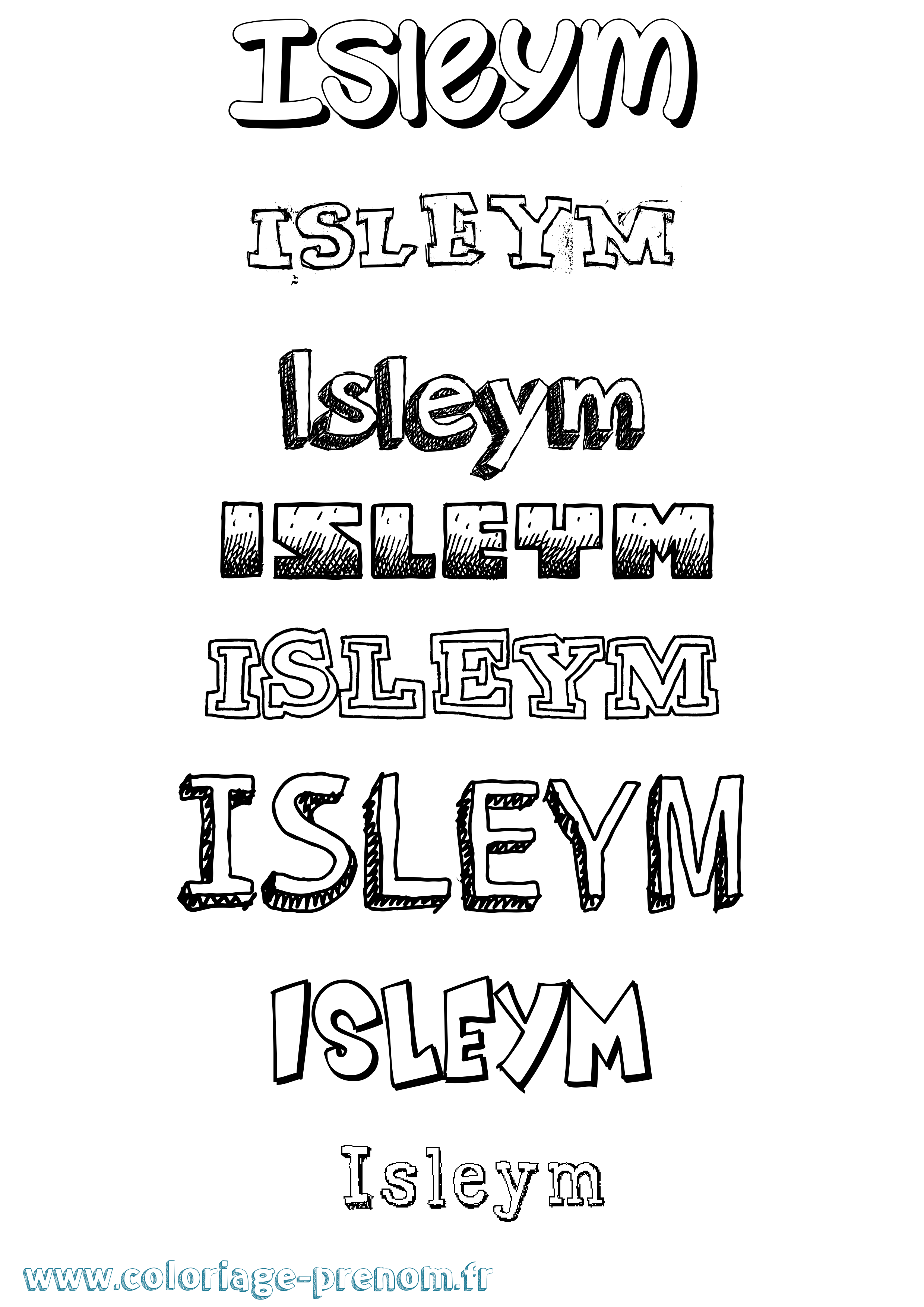 Coloriage Isleym Dessiné Coloriage prénom Isleym Dessiné