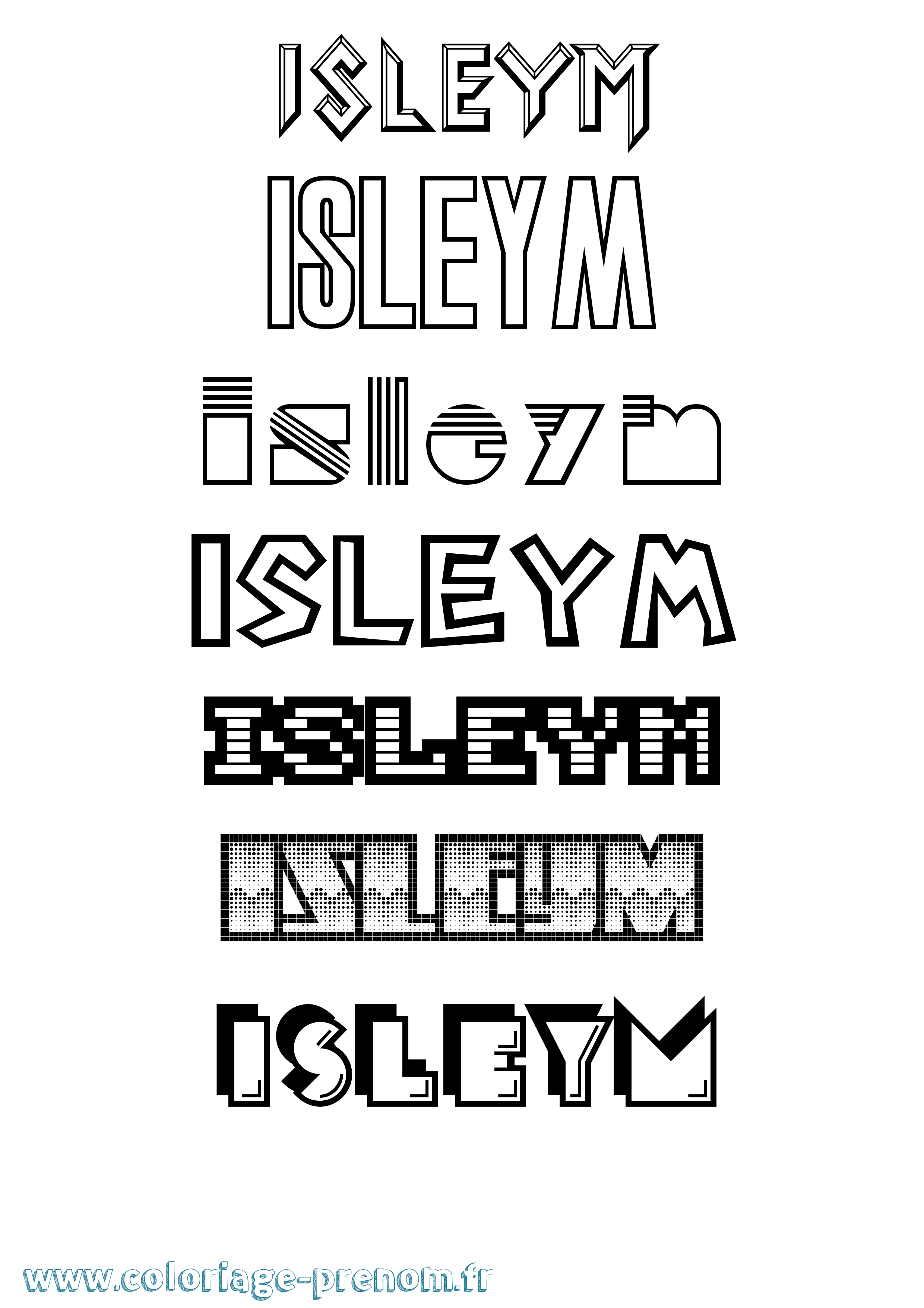 Coloriage Isleym Jeux Vidéos Coloriage prénom Isleym Jeux Vidéos
