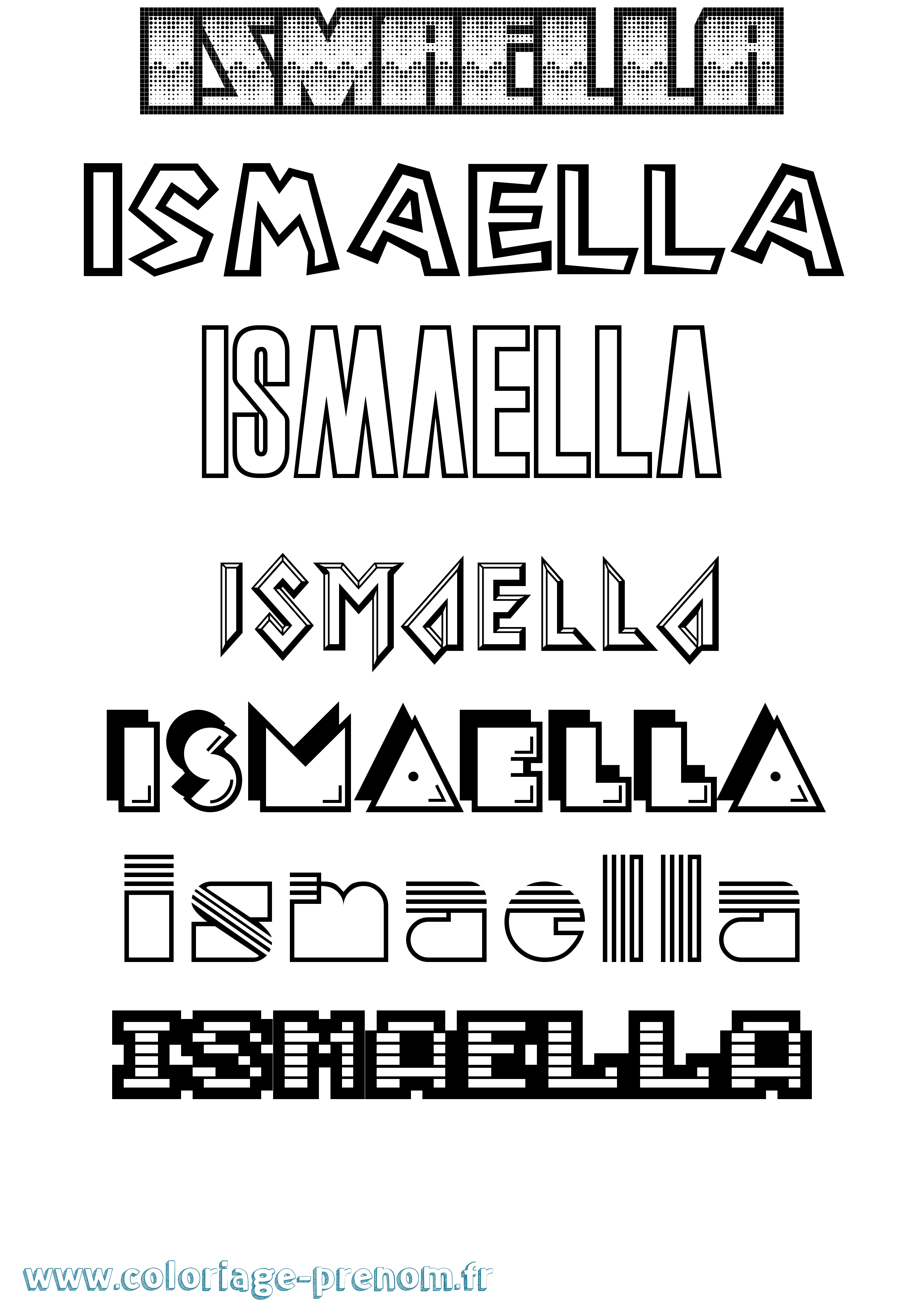 Coloriage Ismaella Jeux Vidéos Coloriage prénom Ismaella Jeux Vidéos