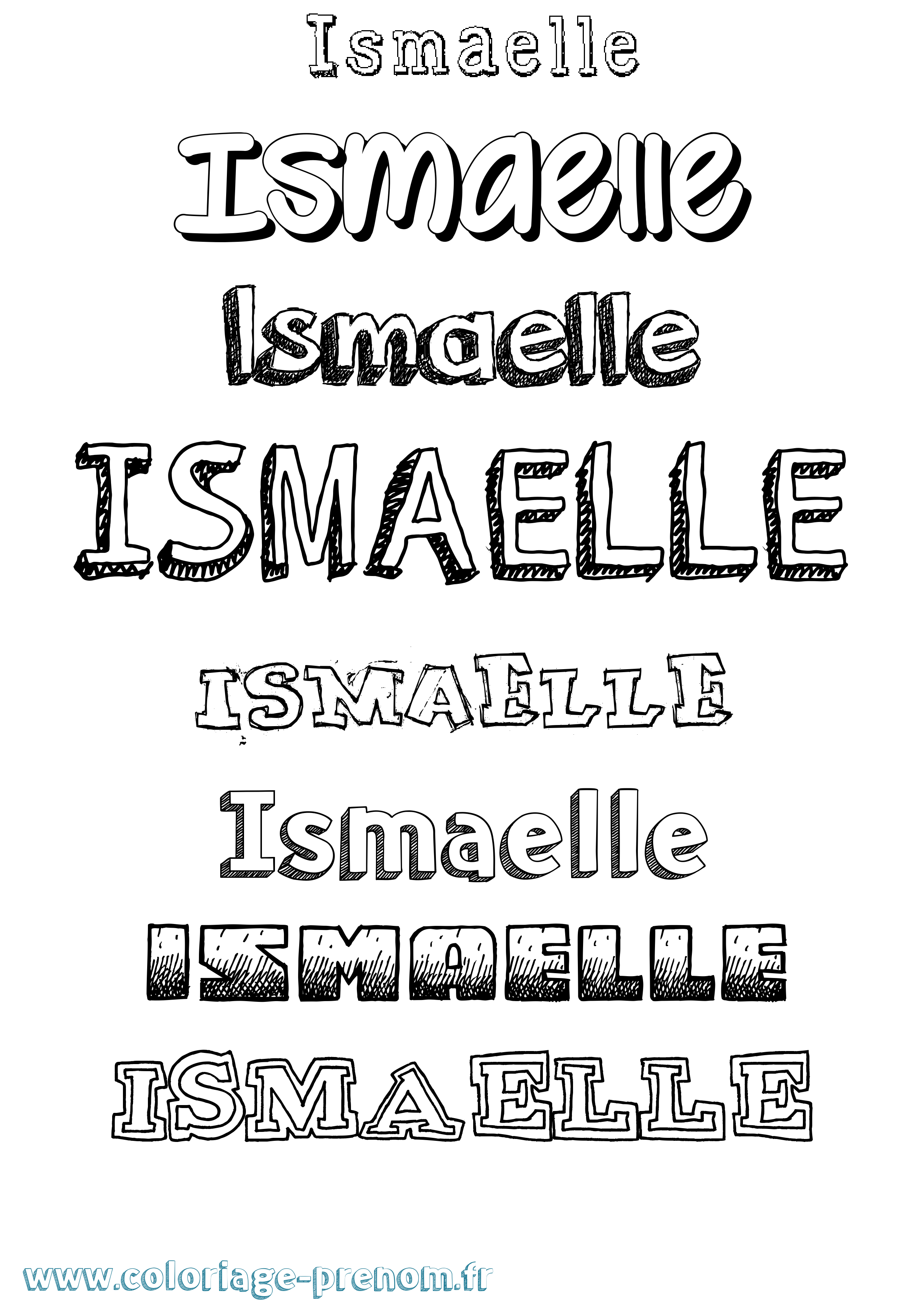 Coloriage Ismaelle Dessiné Coloriage prénom Ismaelle Dessiné