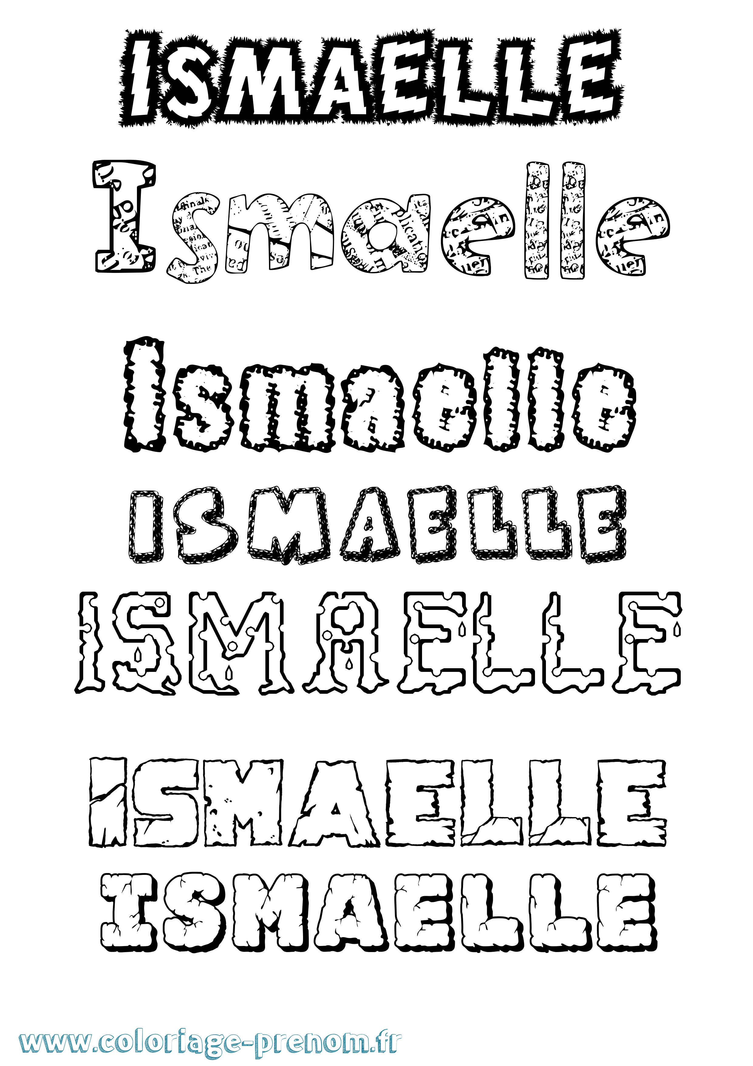 Coloriage Ismaelle Destructuré Coloriage prénom Ismaelle Destructuré
