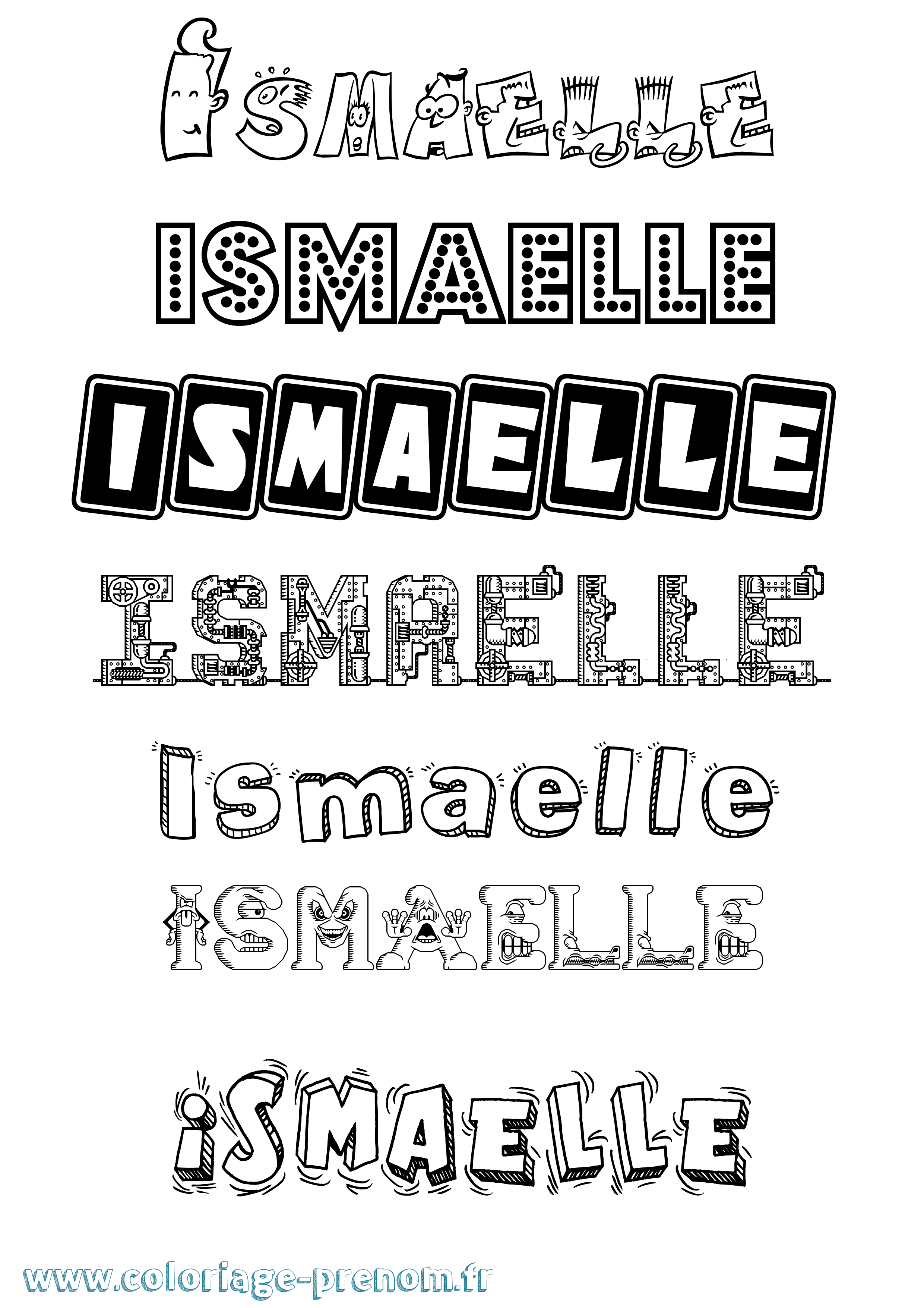 Coloriage Ismaelle Fun Coloriage prénom Ismaelle Fun