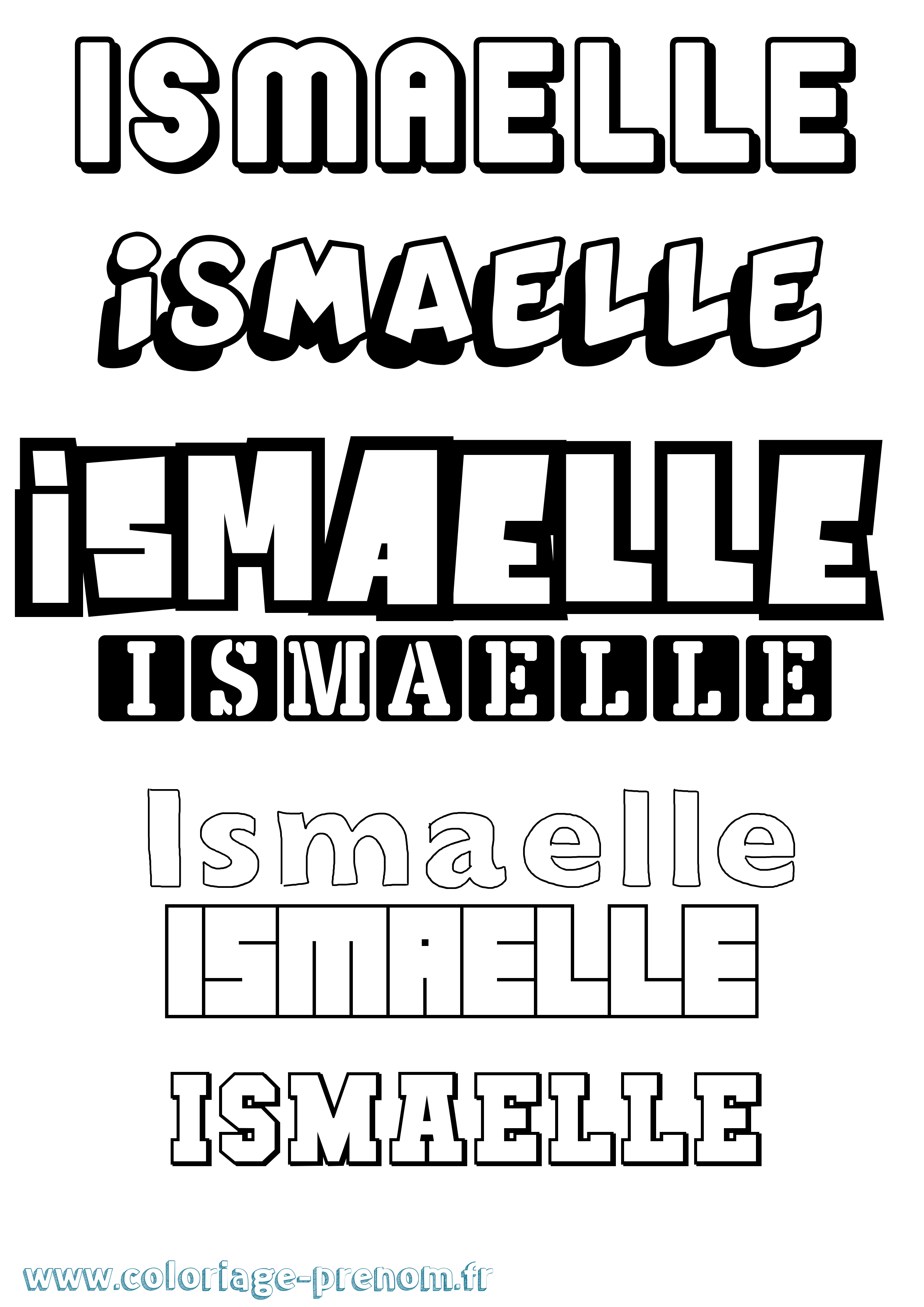 Coloriage Ismaelle Simple Coloriage prénom Ismaelle Simple