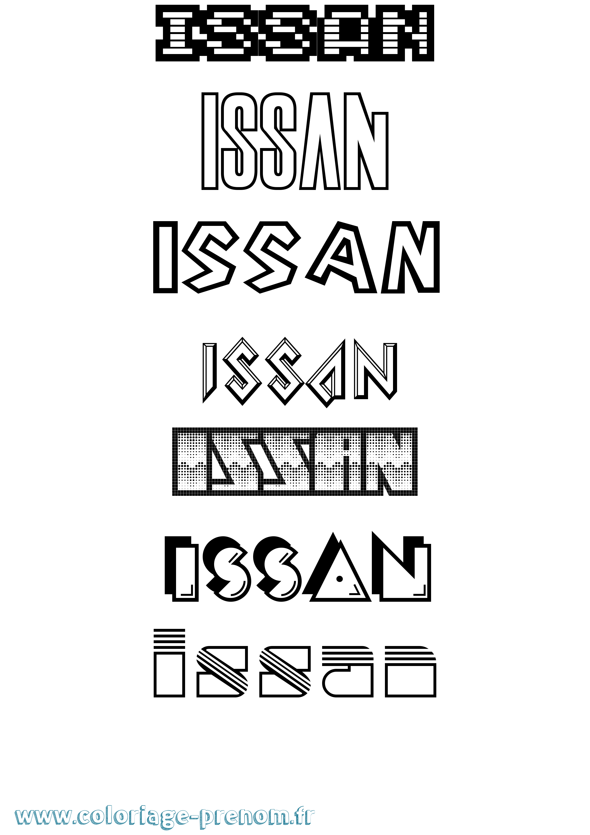 Coloriage Issan Jeux Vidéos Coloriage prénom Issan Jeux Vidéos