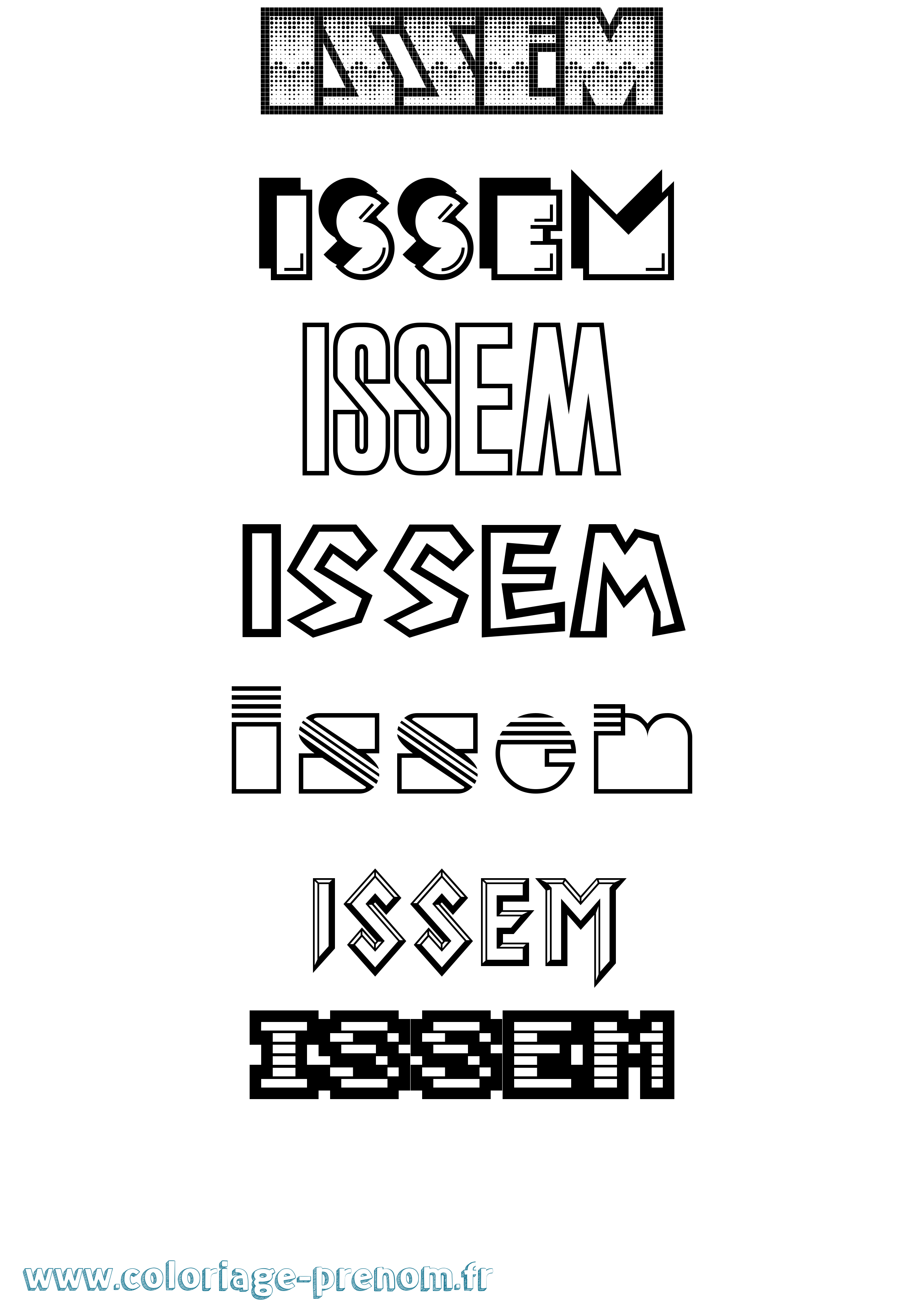 Coloriage Issem Jeux Vidéos Coloriage prénom Issem Jeux Vidéos