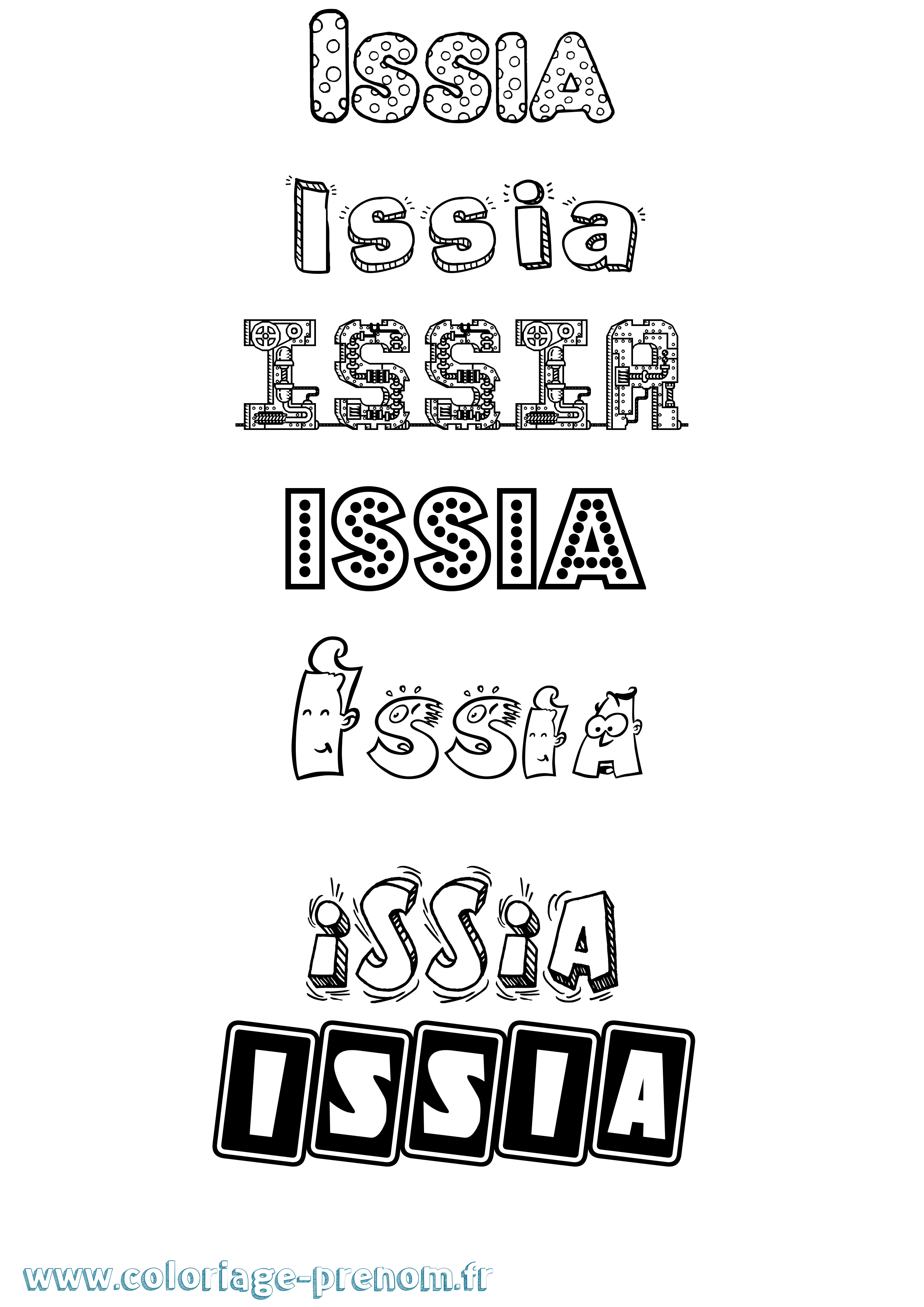 Coloriage Issia Fun Coloriage prénom Issia Fun