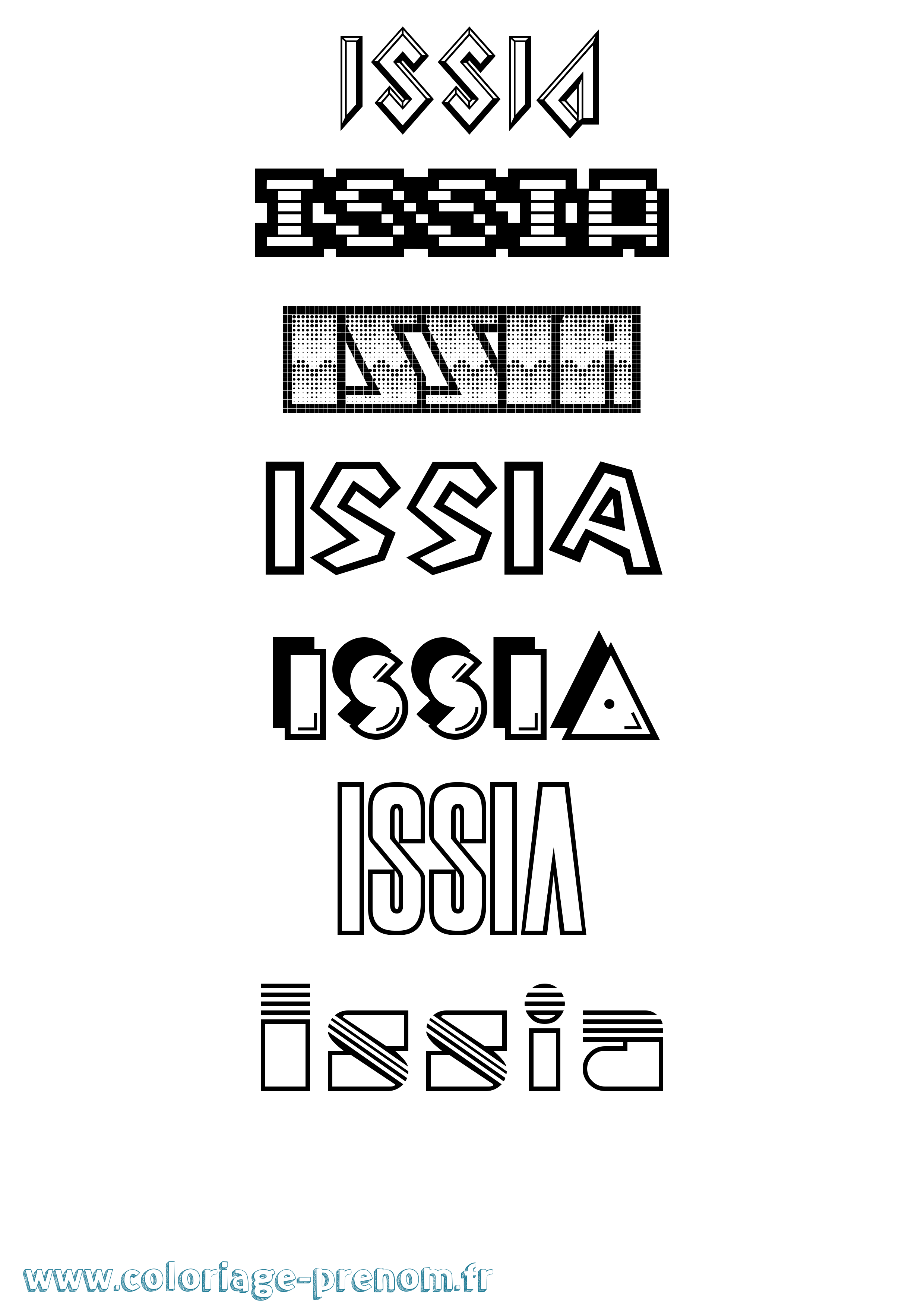 Coloriage Issia Jeux Vidéos Coloriage prénom Issia Jeux Vidéos