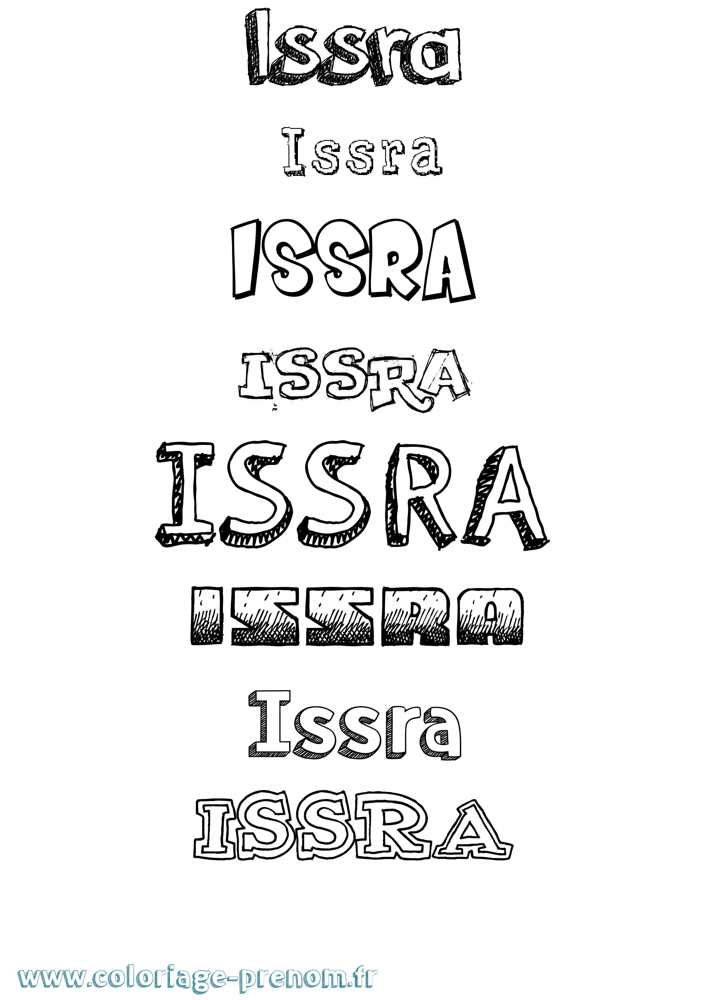 Coloriage Issra Dessiné Coloriage prénom Issra Dessiné