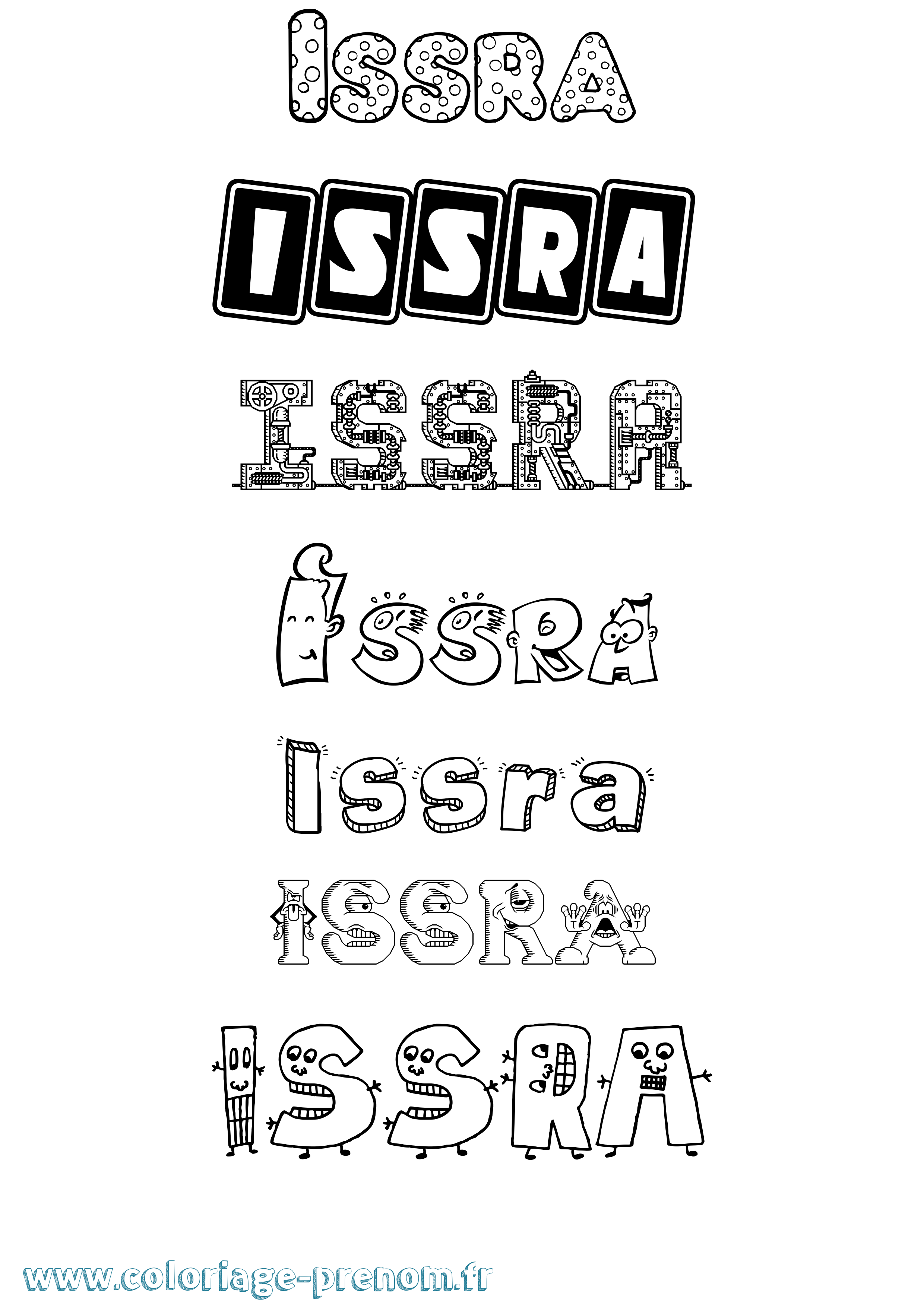 Coloriage Issra Fun Coloriage prénom Issra Fun