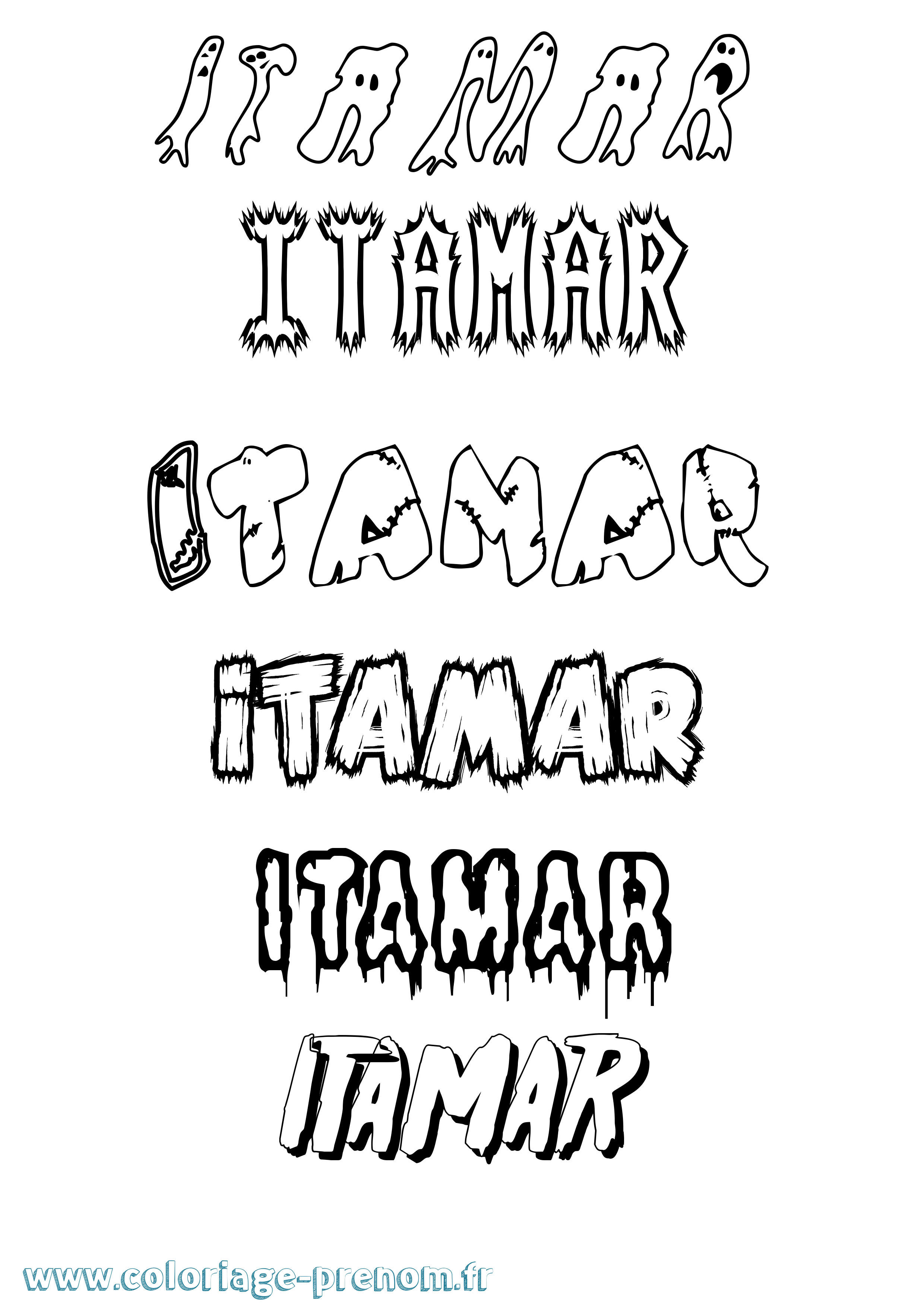 Coloriage Itamar Frisson Coloriage prénom Itamar Frisson