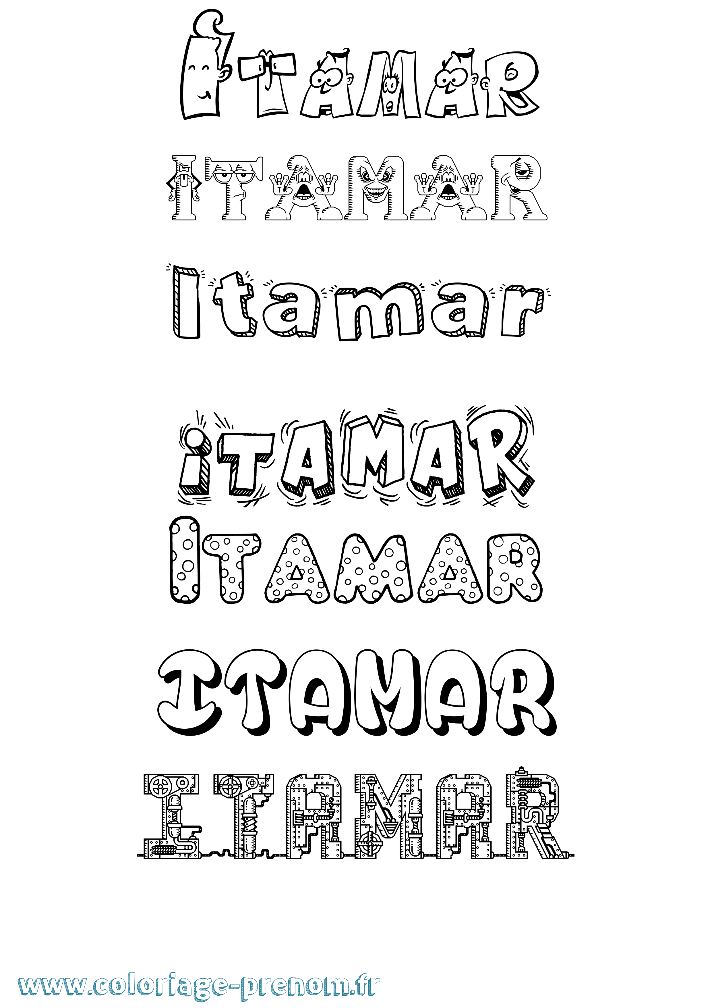 Coloriage Itamar Fun Coloriage prénom Itamar Fun