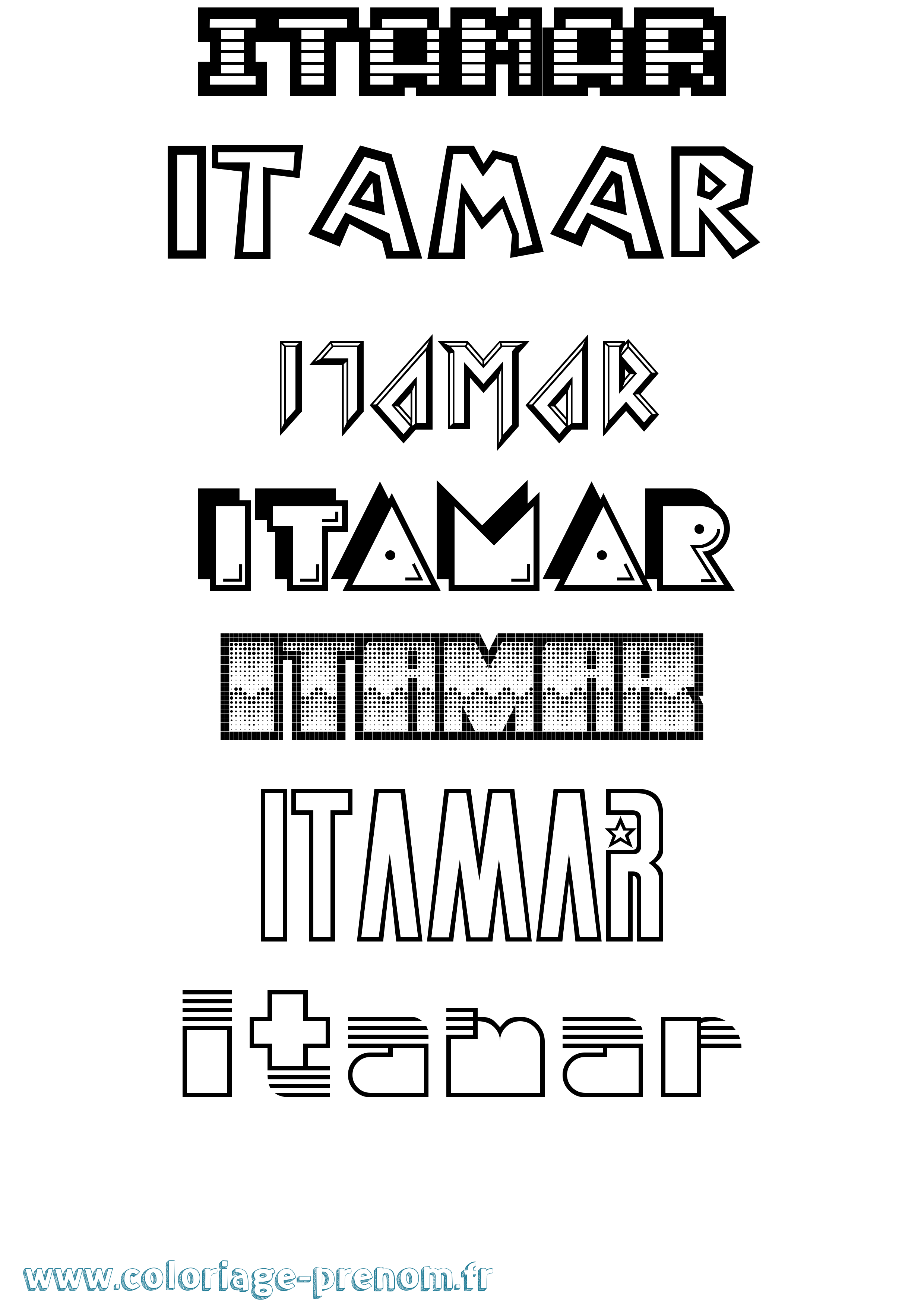Coloriage Itamar Jeux Vidéos Coloriage prénom Itamar Jeux Vidéos
