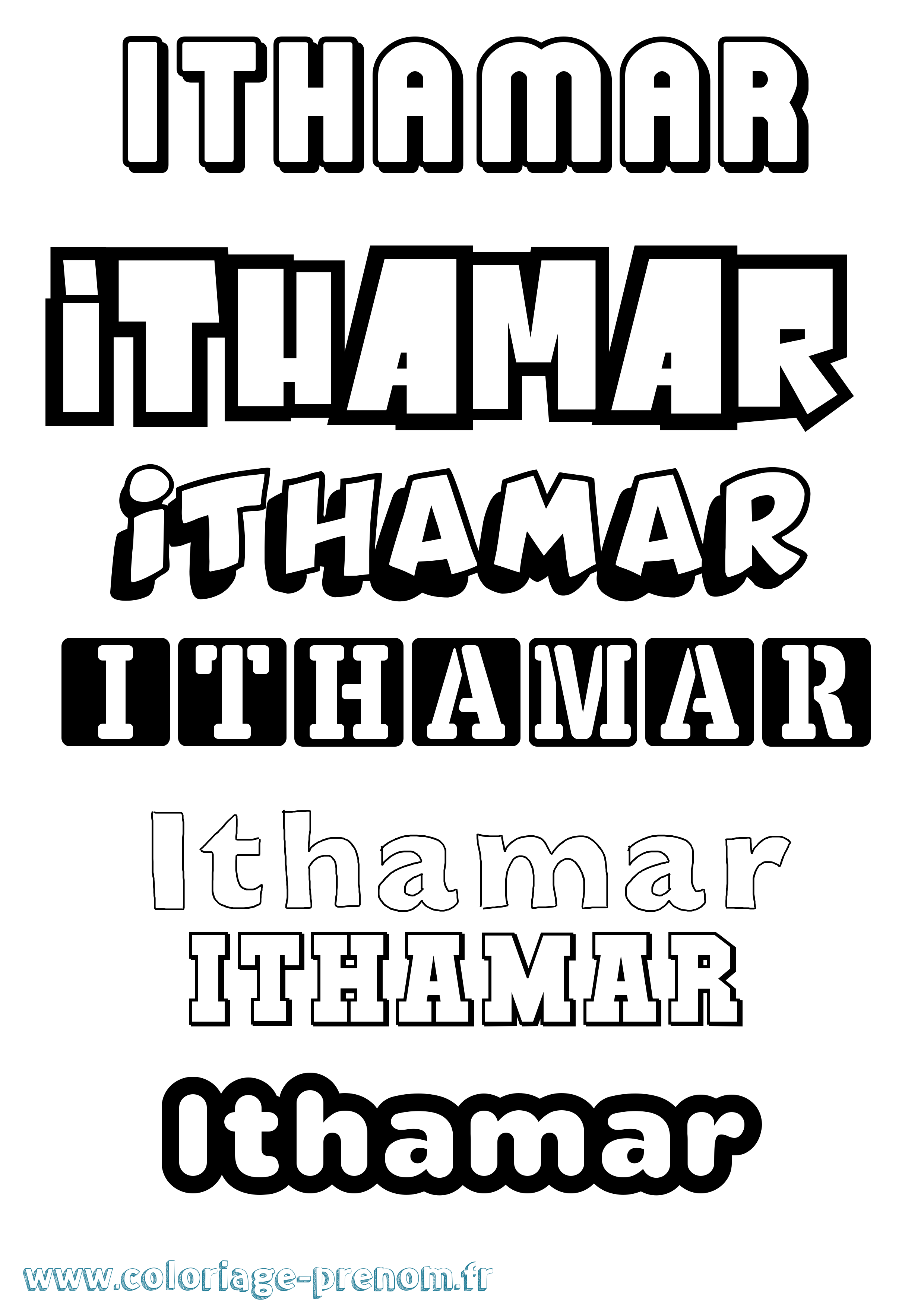 Coloriage Ithamar Simple Coloriage prénom Ithamar Simple