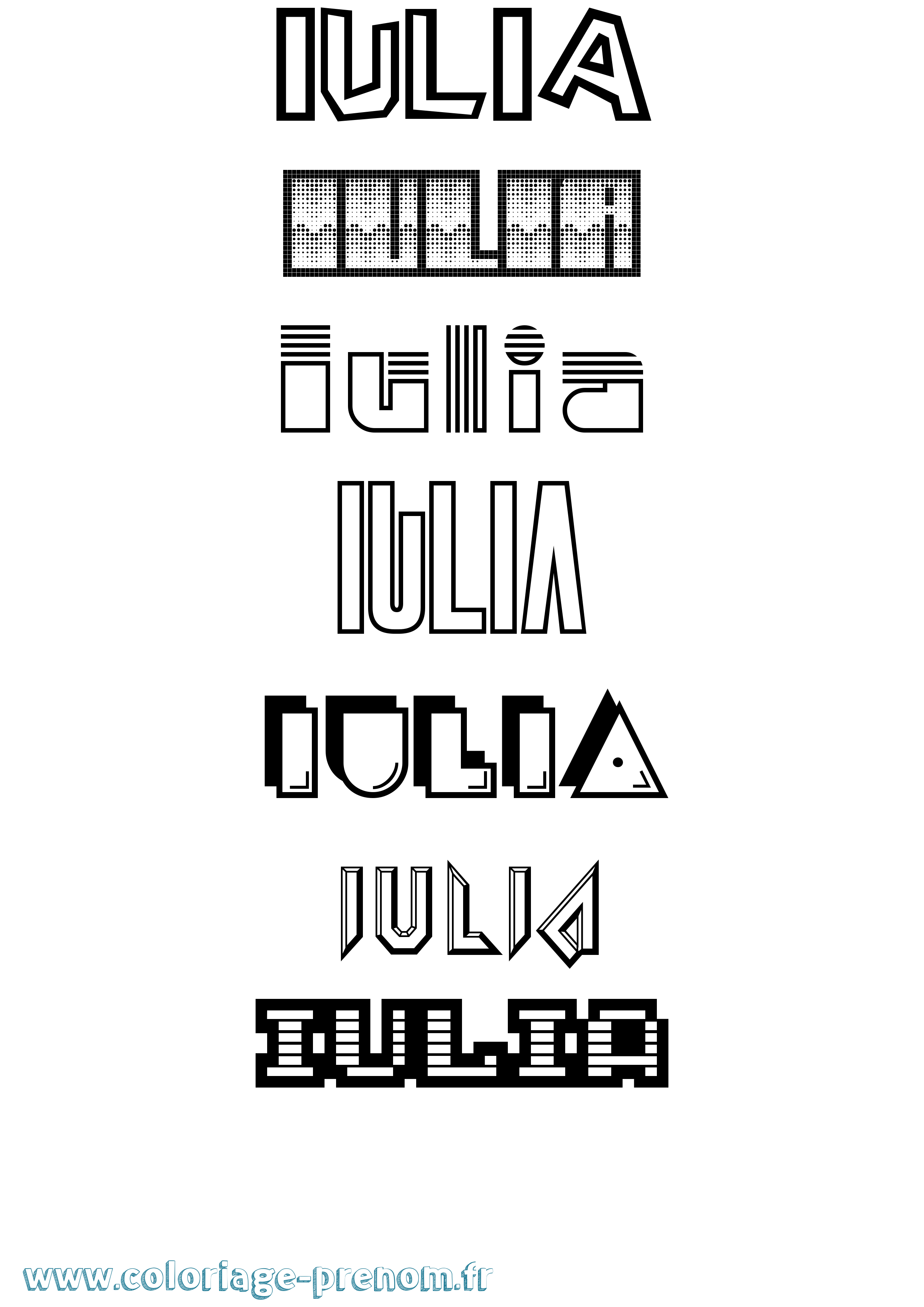 Coloriage Iulia Jeux Vidéos Coloriage prénom Iulia Jeux Vidéos