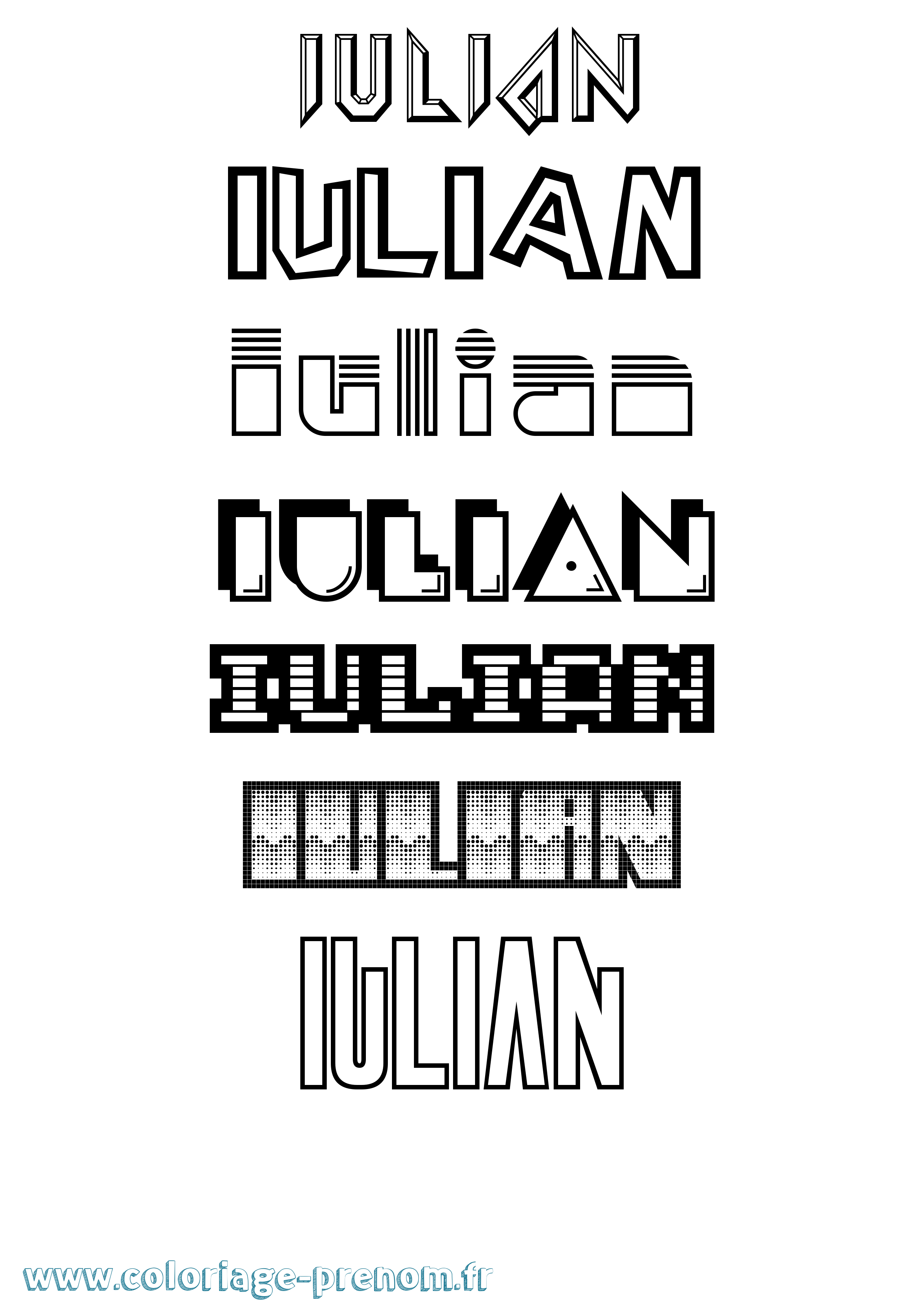 Coloriage Iulian Jeux Vidéos Coloriage prénom Iulian Jeux Vidéos