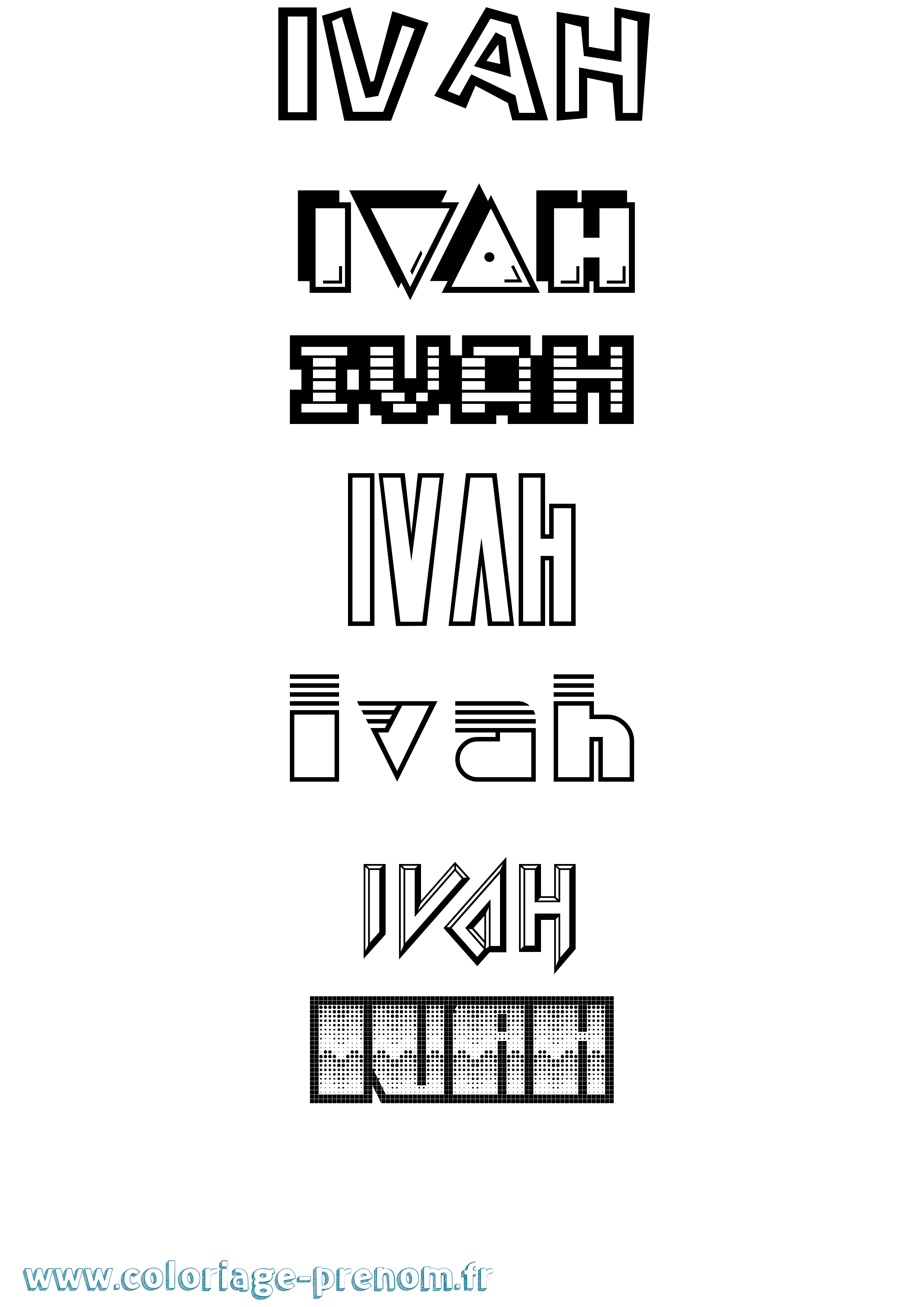Coloriage Ivah Jeux Vidéos Coloriage prénom Ivah Jeux Vidéos