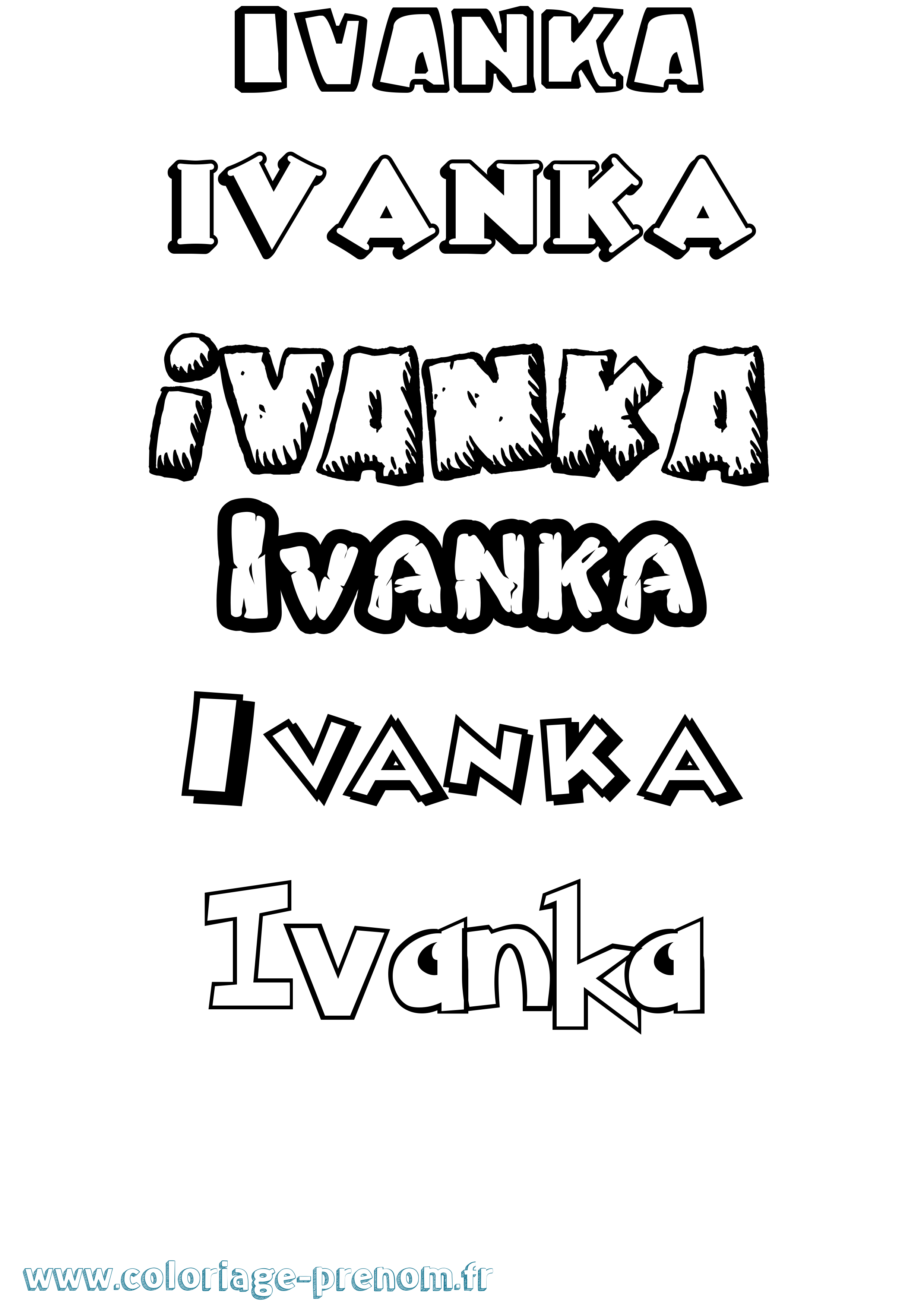 Coloriage Ivanka Dessin Animé Coloriage prénom Ivanka Dessin Animé
