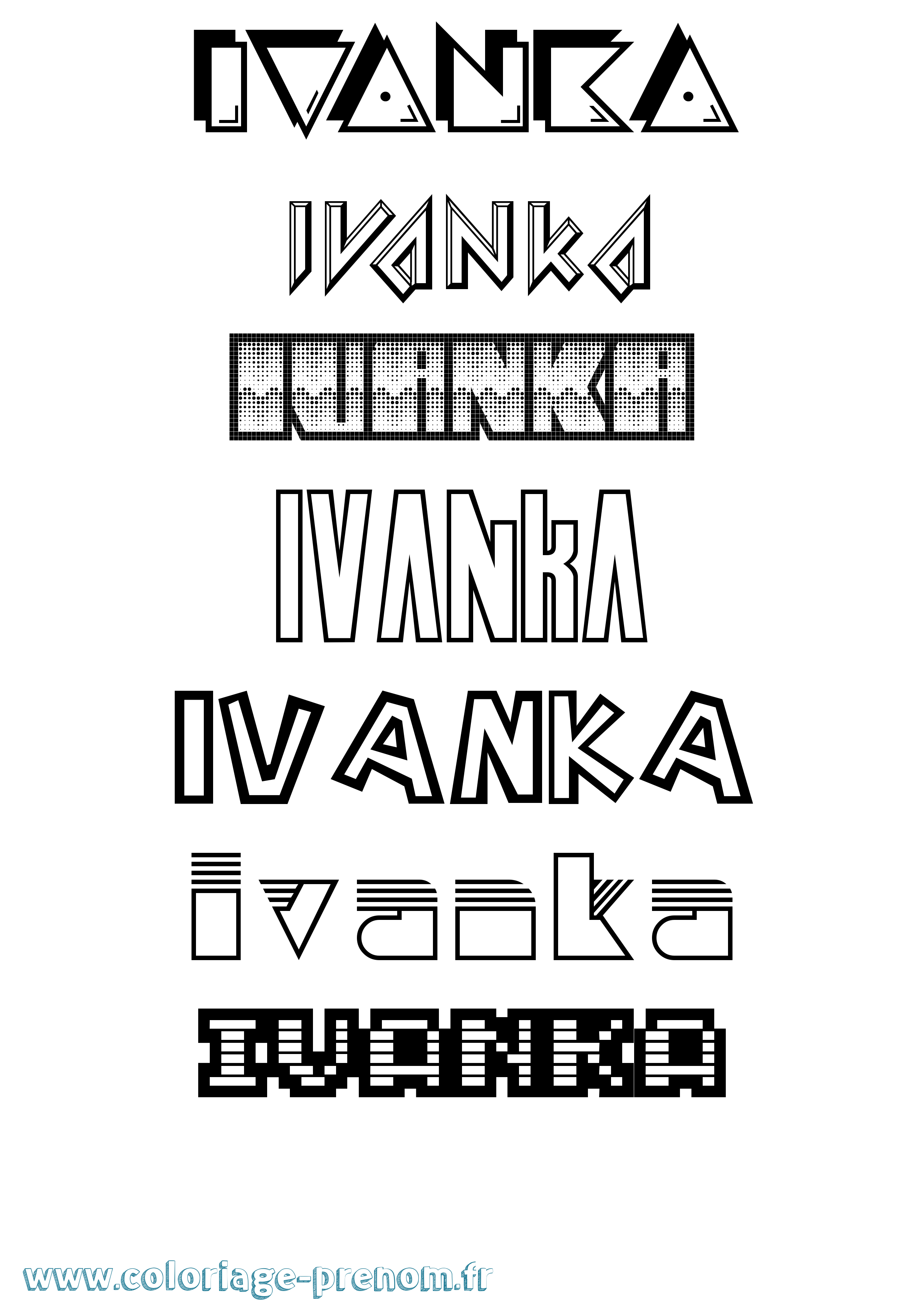 Coloriage Ivanka Jeux Vidéos Coloriage prénom Ivanka Jeux Vidéos