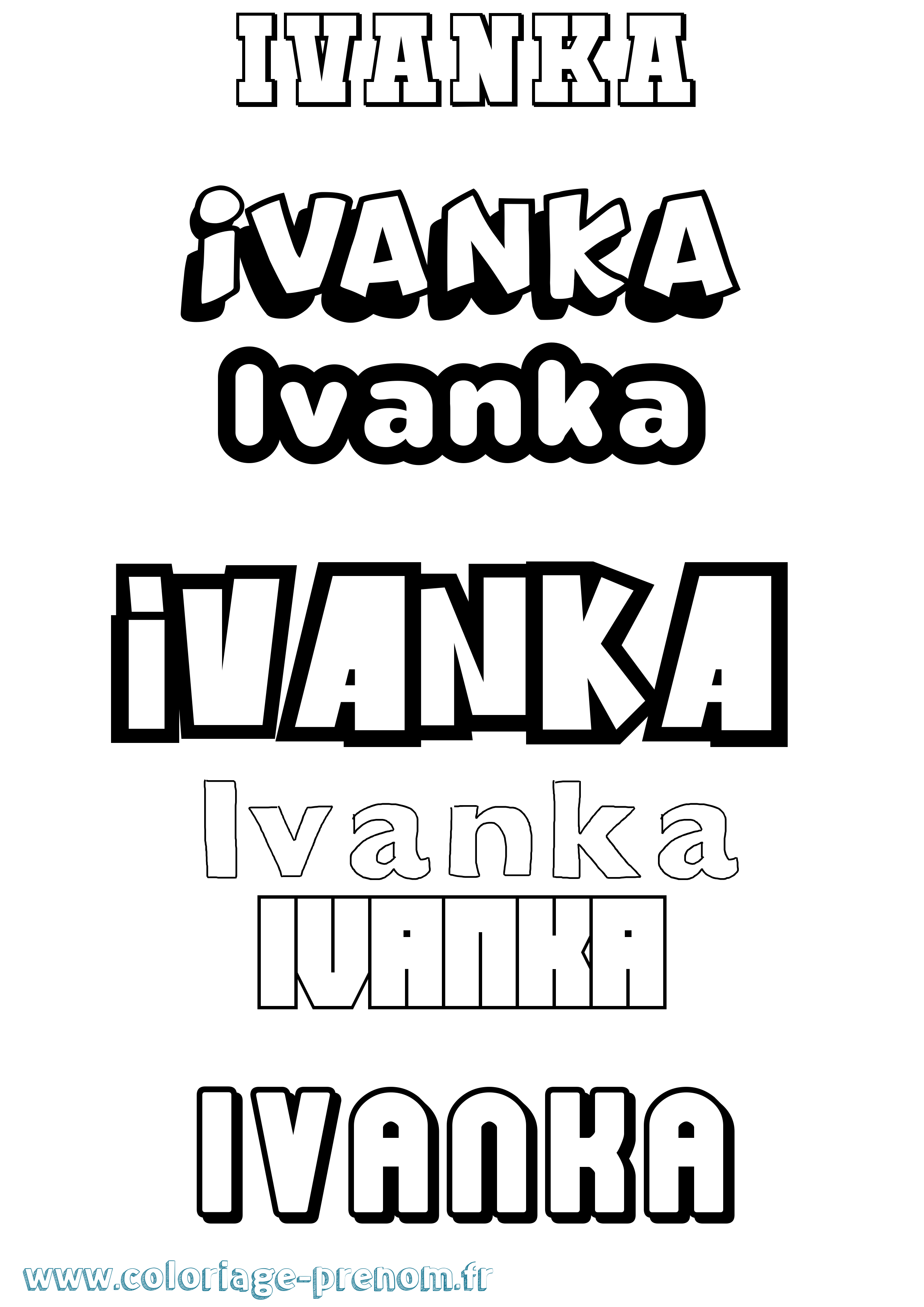 Coloriage Ivanka Simple Coloriage prénom Ivanka Simple