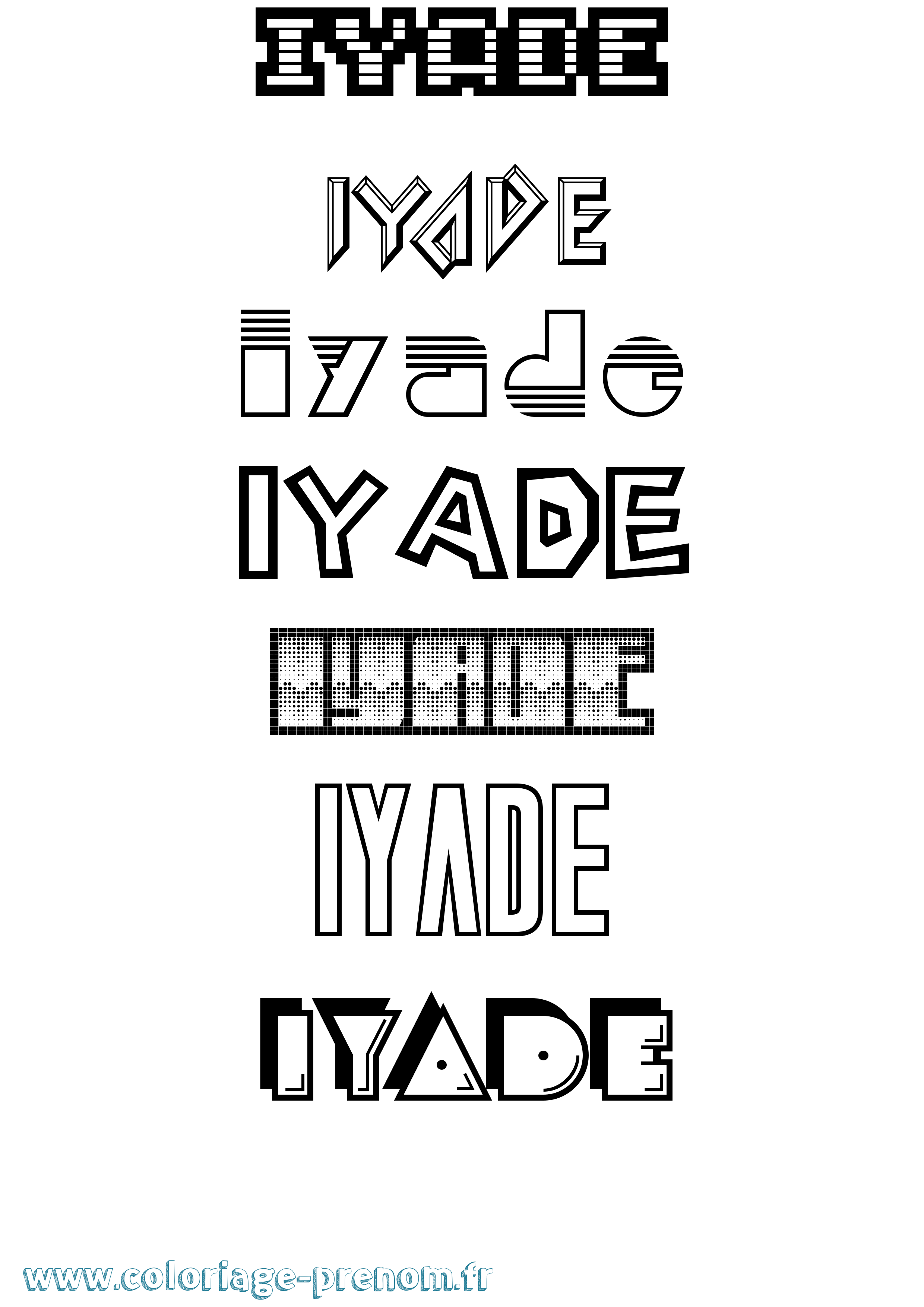 Coloriage Iyade Jeux Vidéos Coloriage prénom Iyade Jeux Vidéos