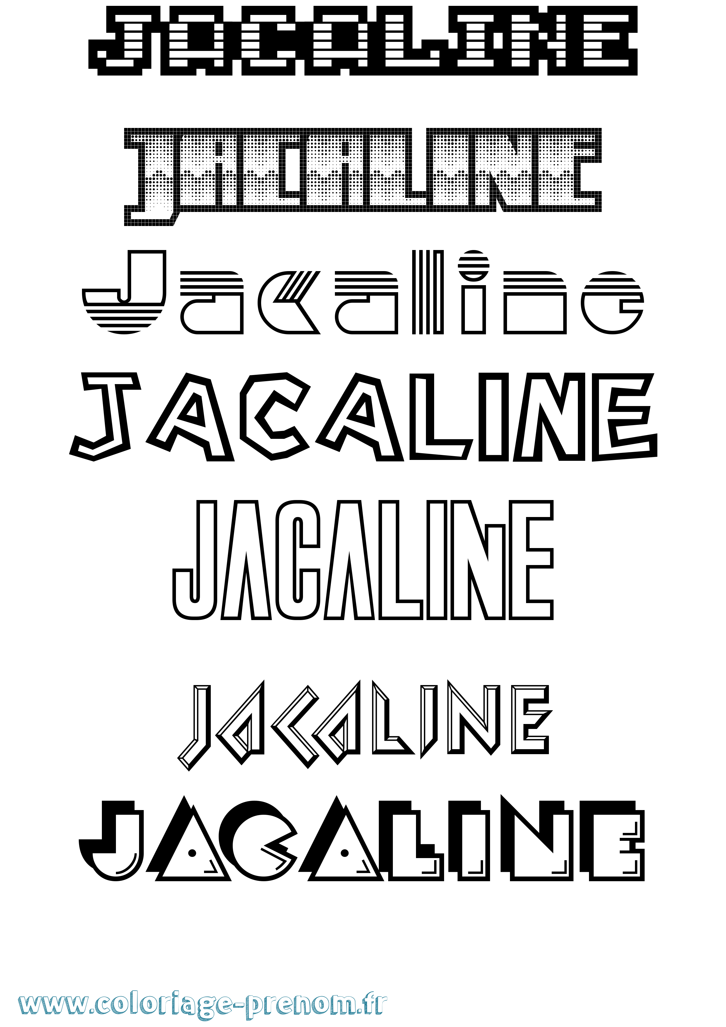 Coloriage Jacaline Jeux Vidéos Coloriage prénom Jacaline Jeux Vidéos