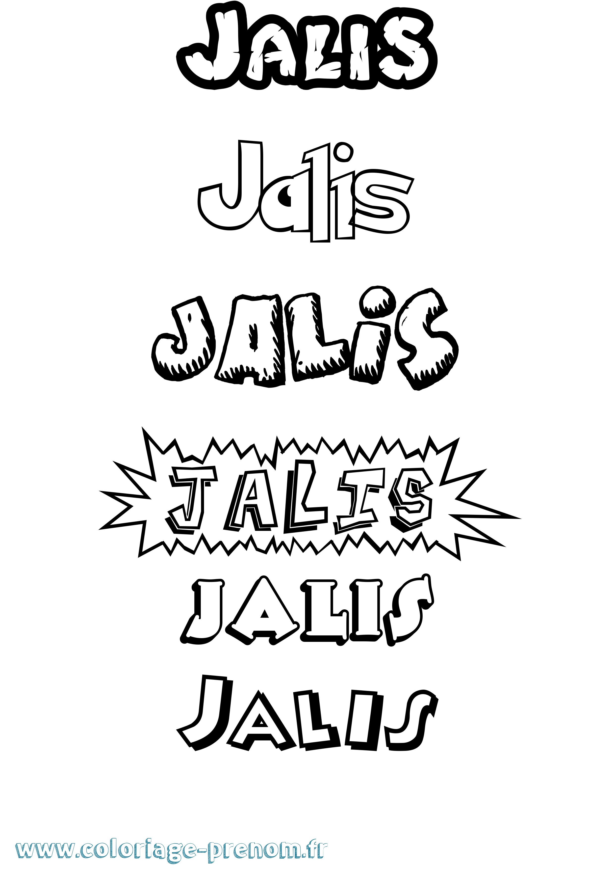 Coloriage Jalis Dessin Animé Coloriage prénom Jalis Dessin Animé