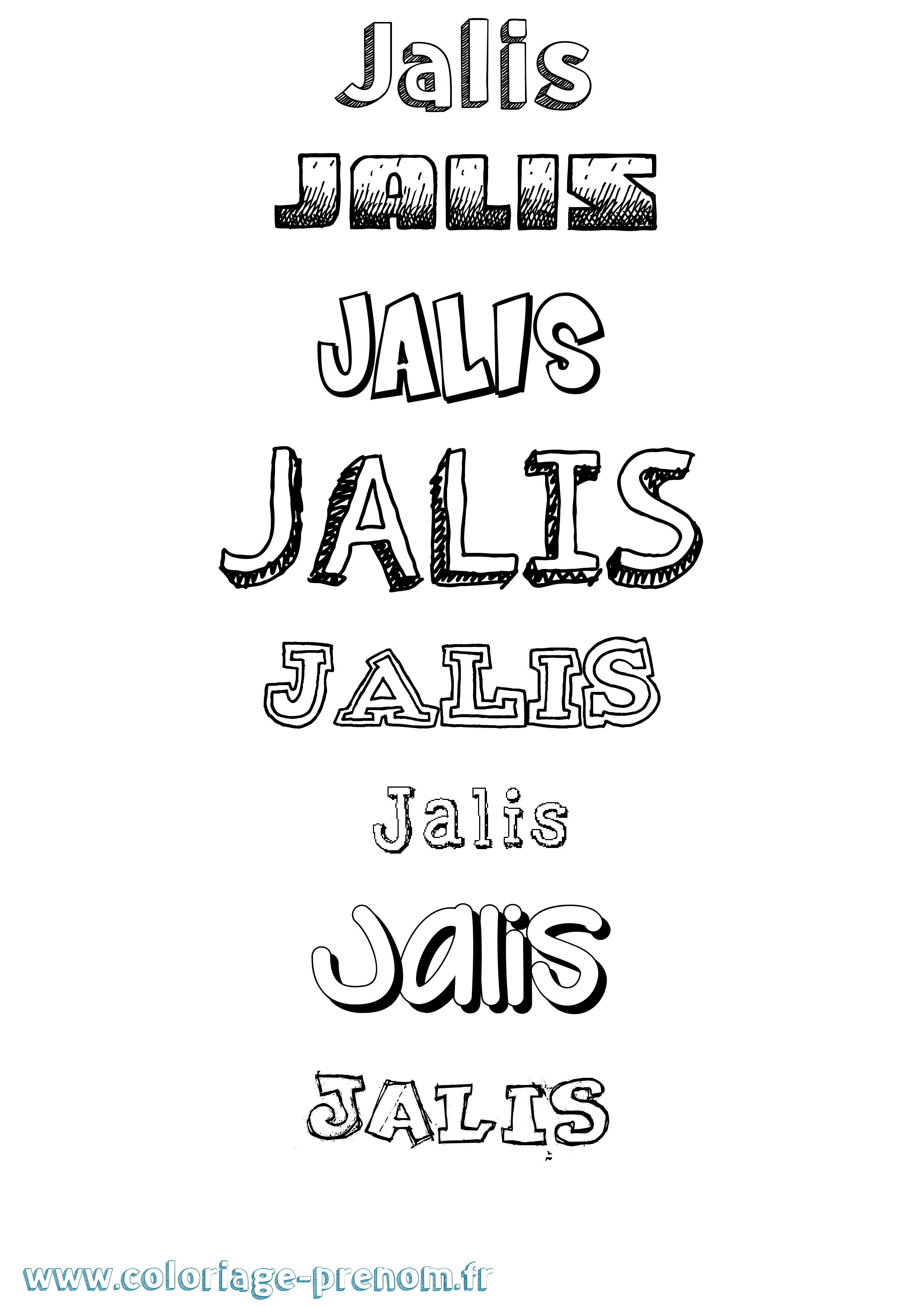 Coloriage Jalis Dessiné Coloriage prénom Jalis Dessiné