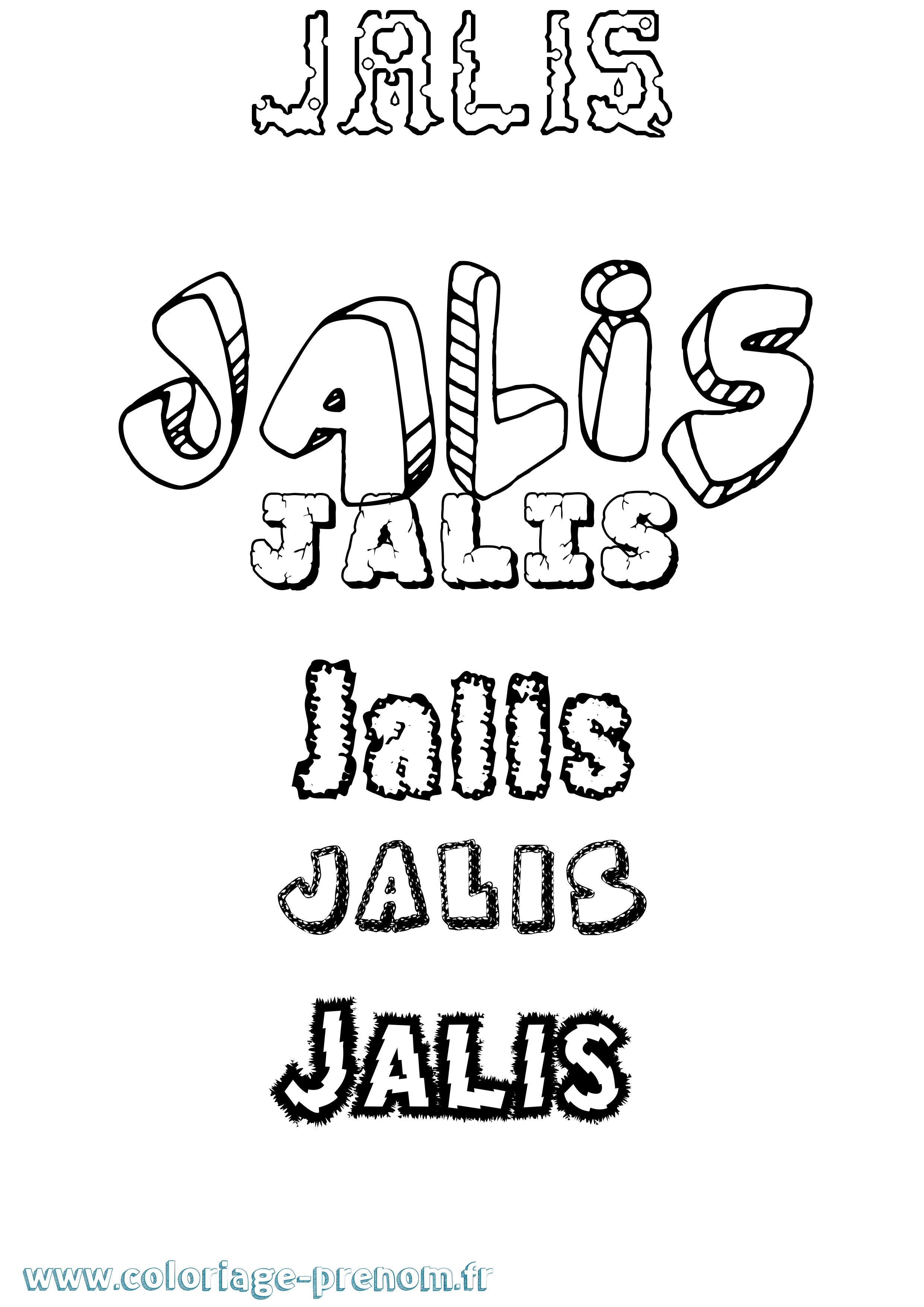 Coloriage Jalis Destructuré Coloriage prénom Jalis Destructuré