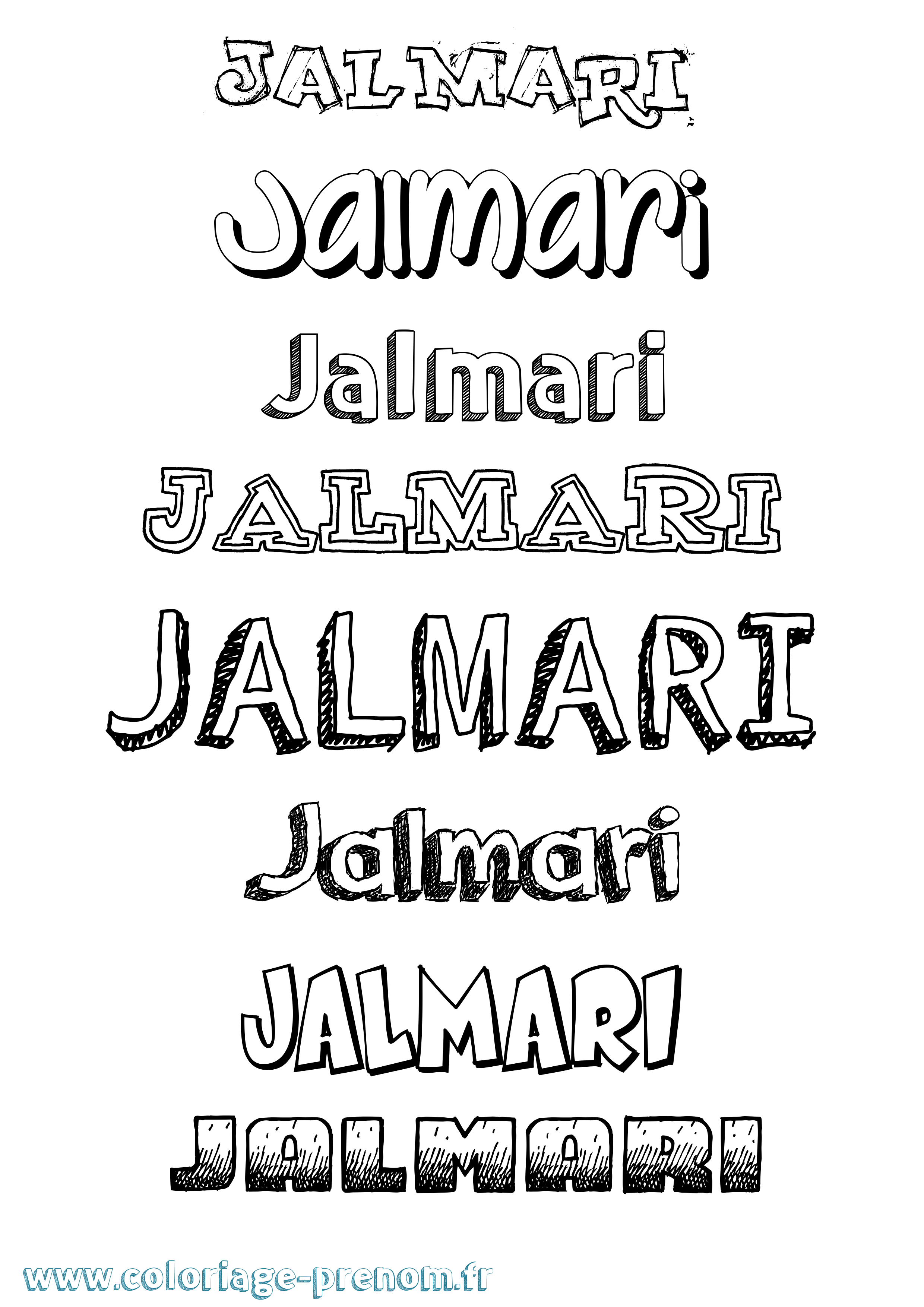 Coloriage Jalmari Dessiné Coloriage prénom Jalmari Dessiné