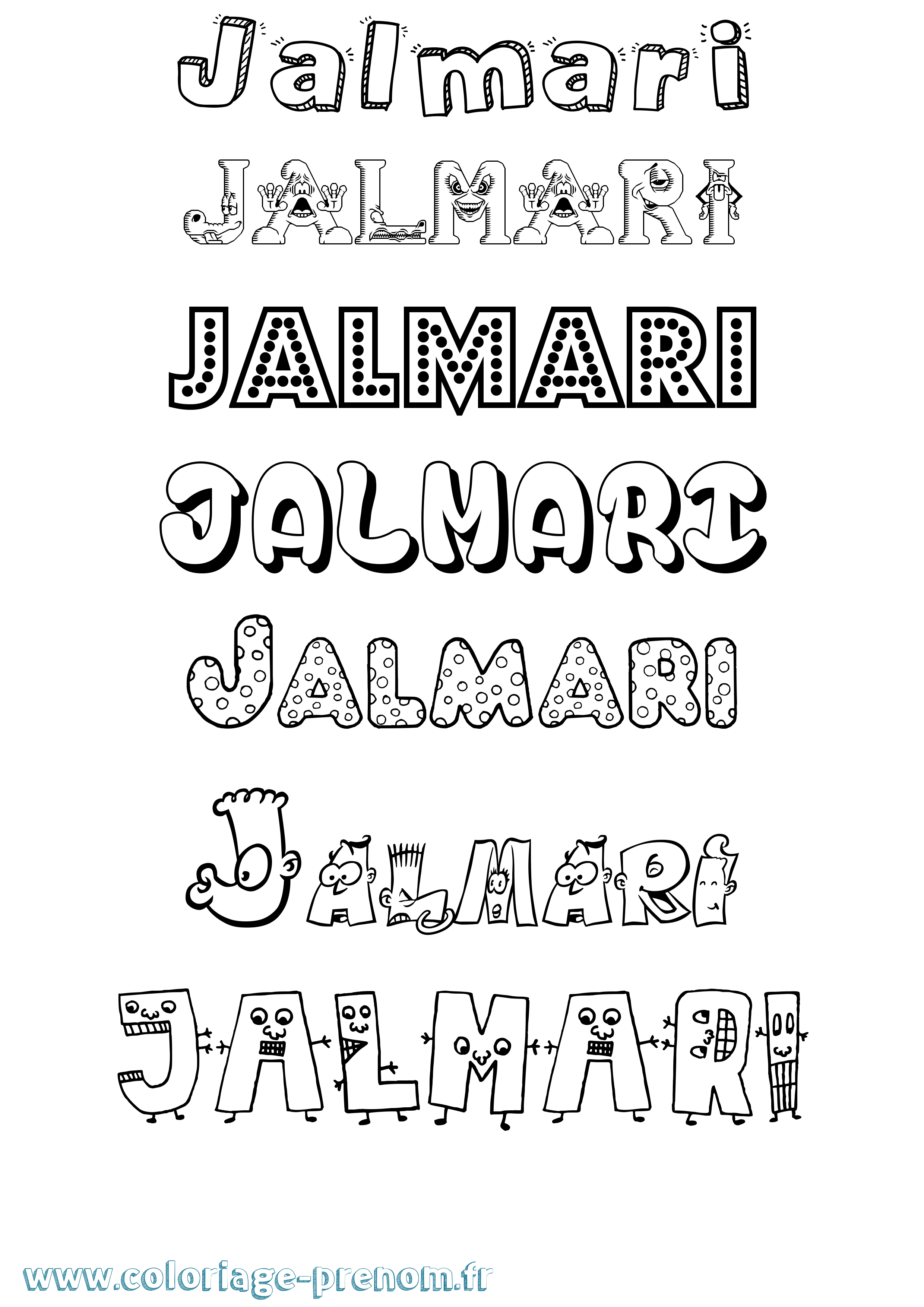 Coloriage Jalmari Fun Coloriage prénom Jalmari Fun