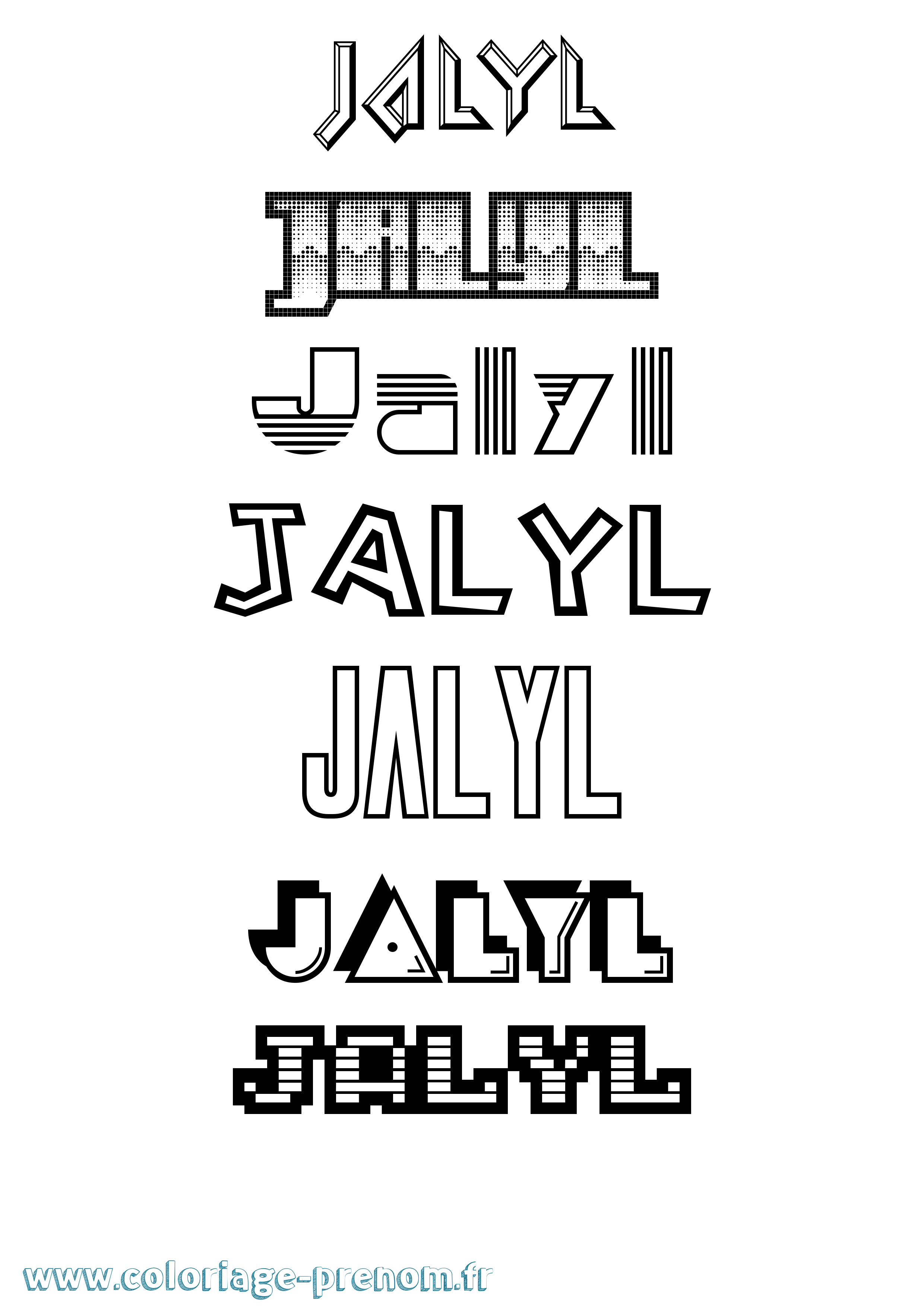 Coloriage Jalyl Jeux Vidéos Coloriage prénom Jalyl Jeux Vidéos
