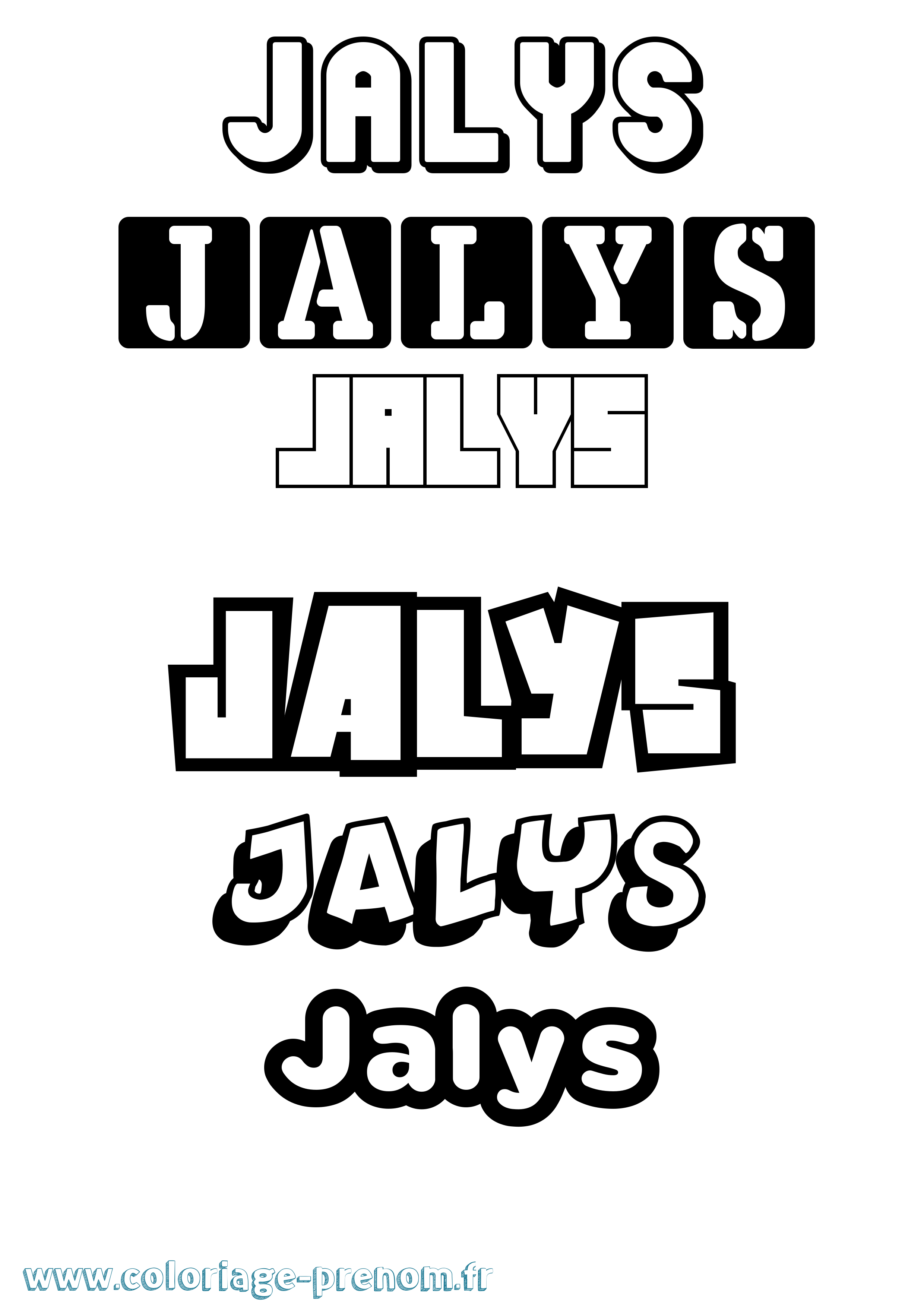 Coloriage Jalys Simple Coloriage prénom Jalys Simple