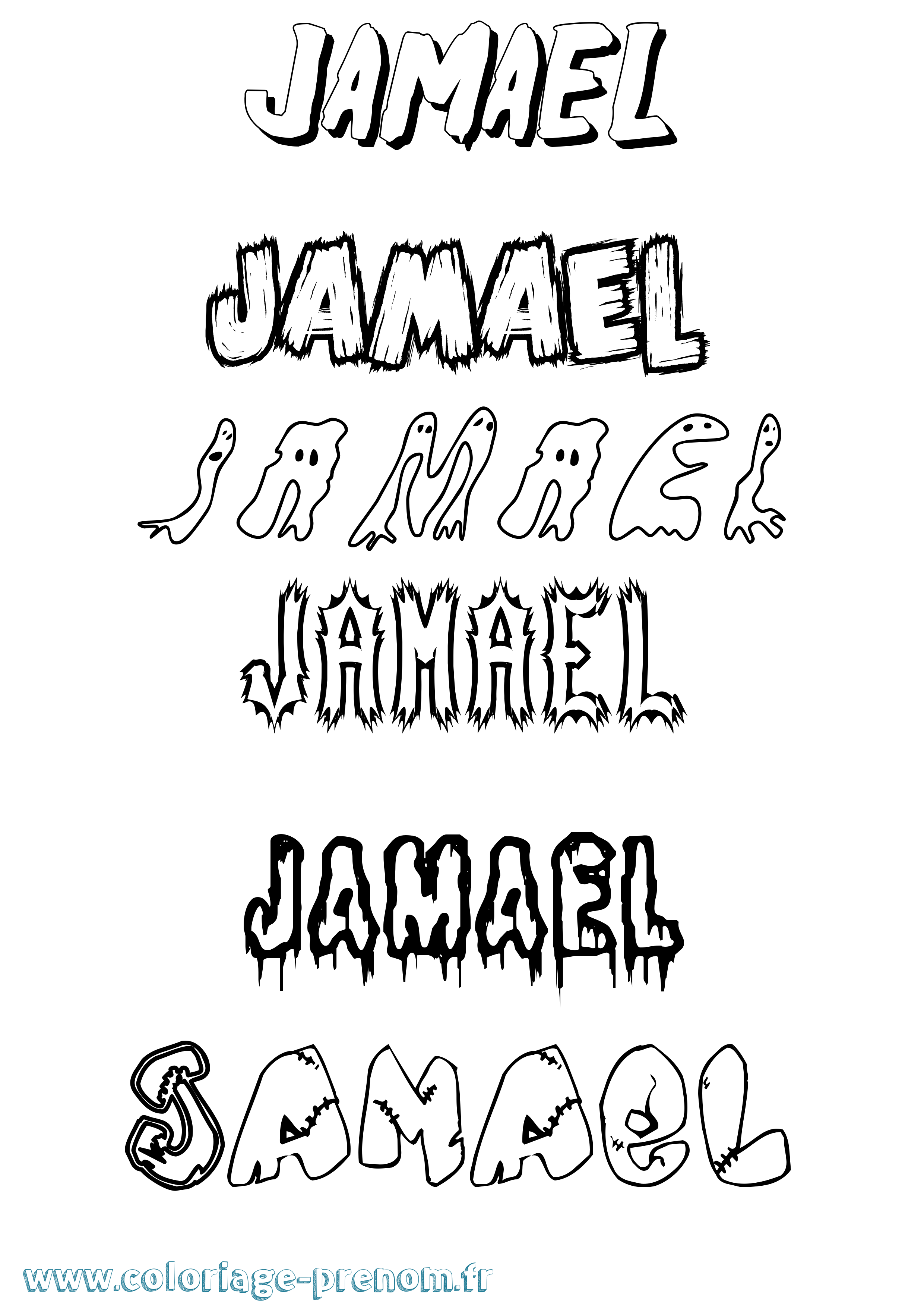 Coloriage Jamael Frisson Coloriage prénom Jamael Frisson