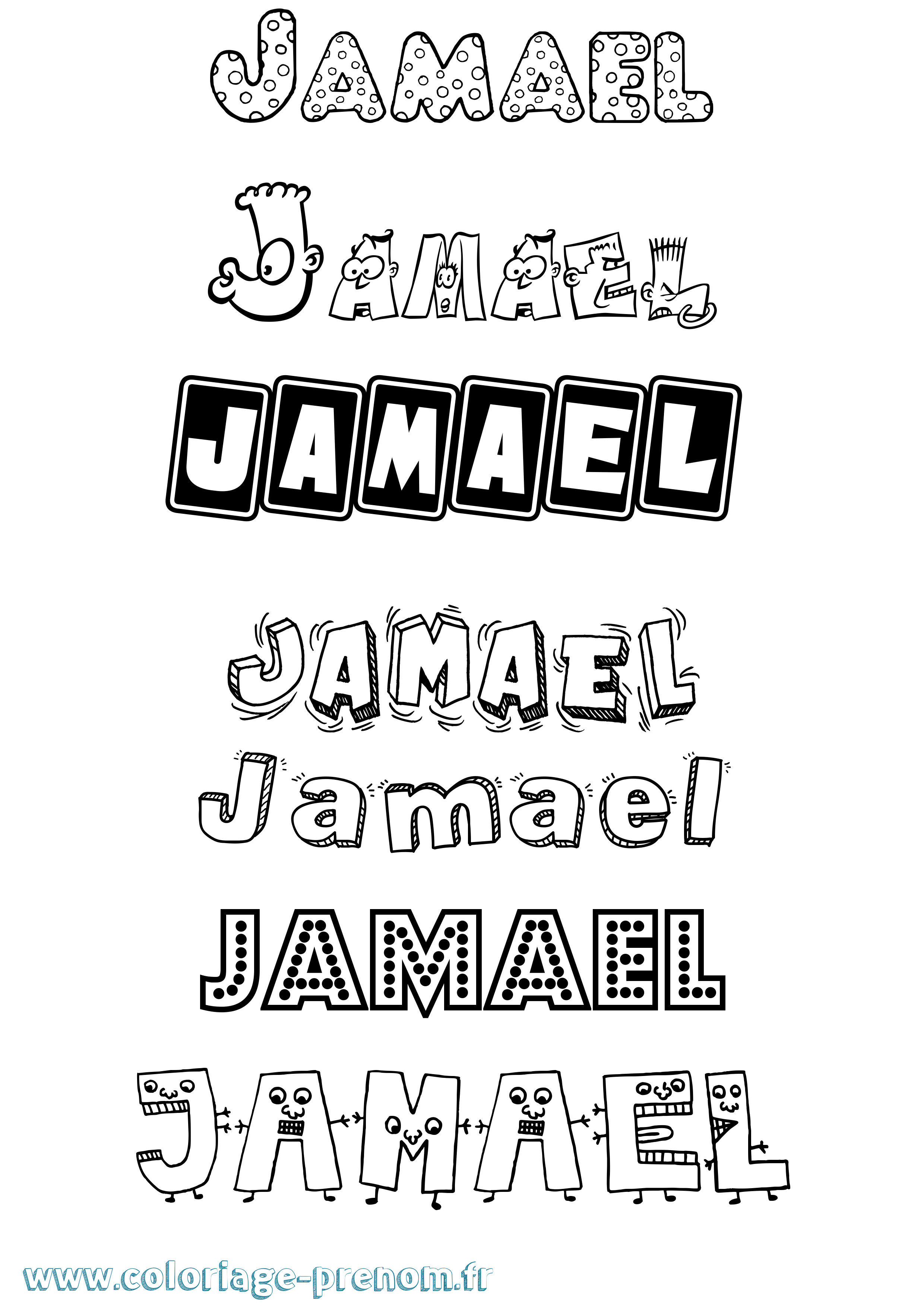 Coloriage Jamael Fun Coloriage prénom Jamael Fun