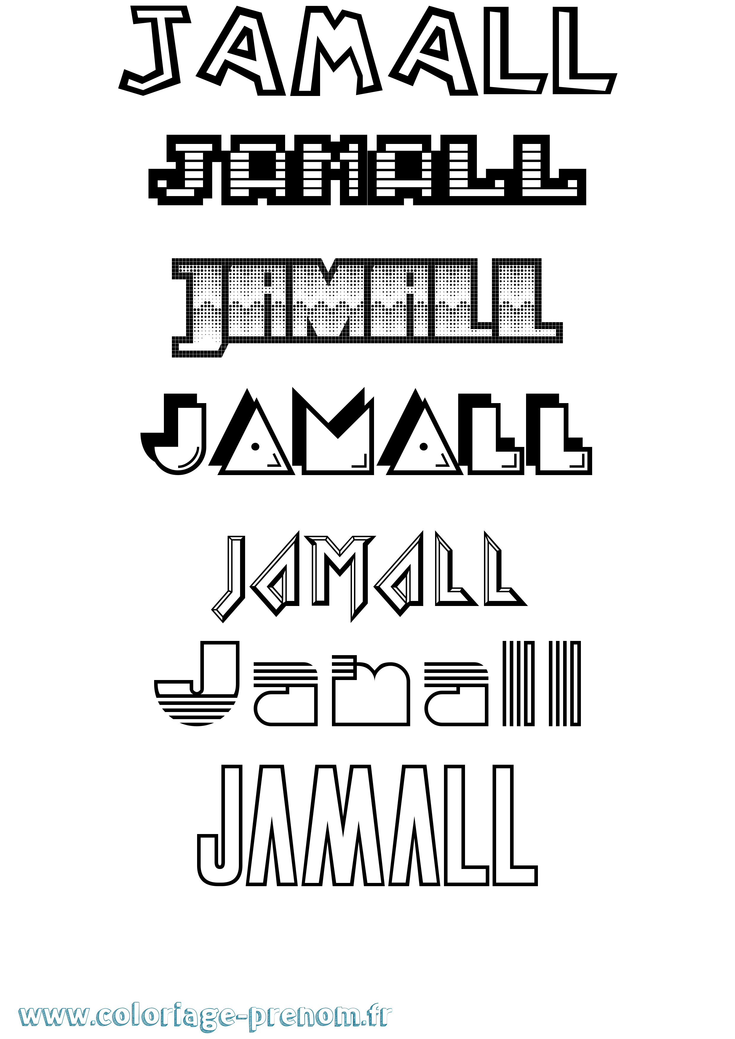 Coloriage Jamall Jeux Vidéos Coloriage prénom Jamall Jeux Vidéos
