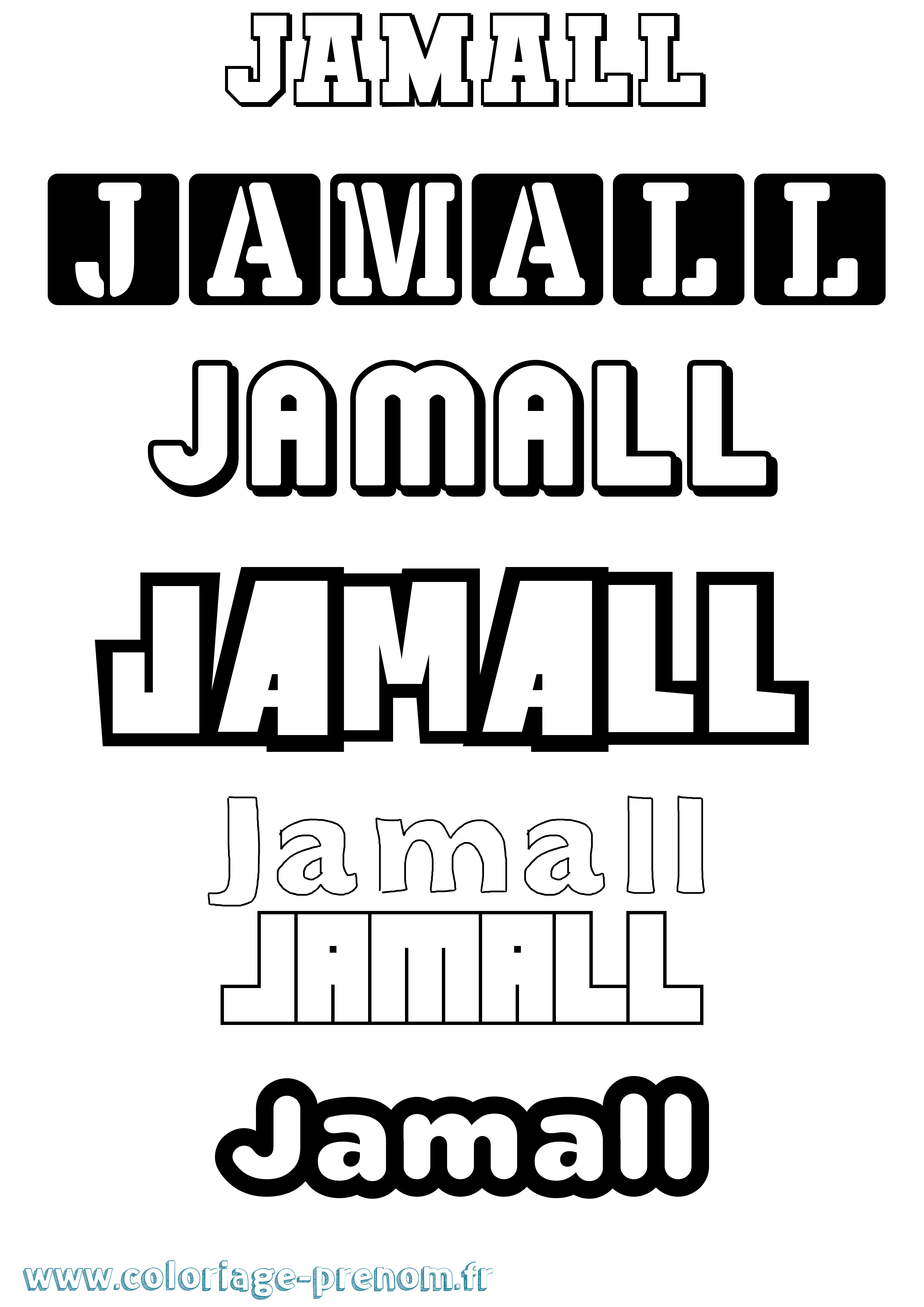 Coloriage Jamall Simple Coloriage prénom Jamall Simple