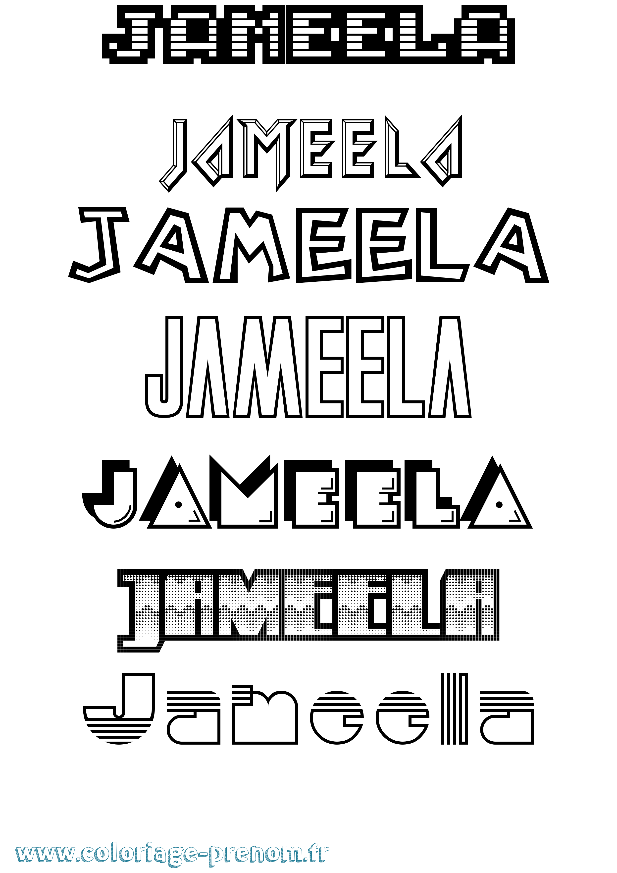 Coloriage Jameela Jeux Vidéos Coloriage prénom Jameela Jeux Vidéos