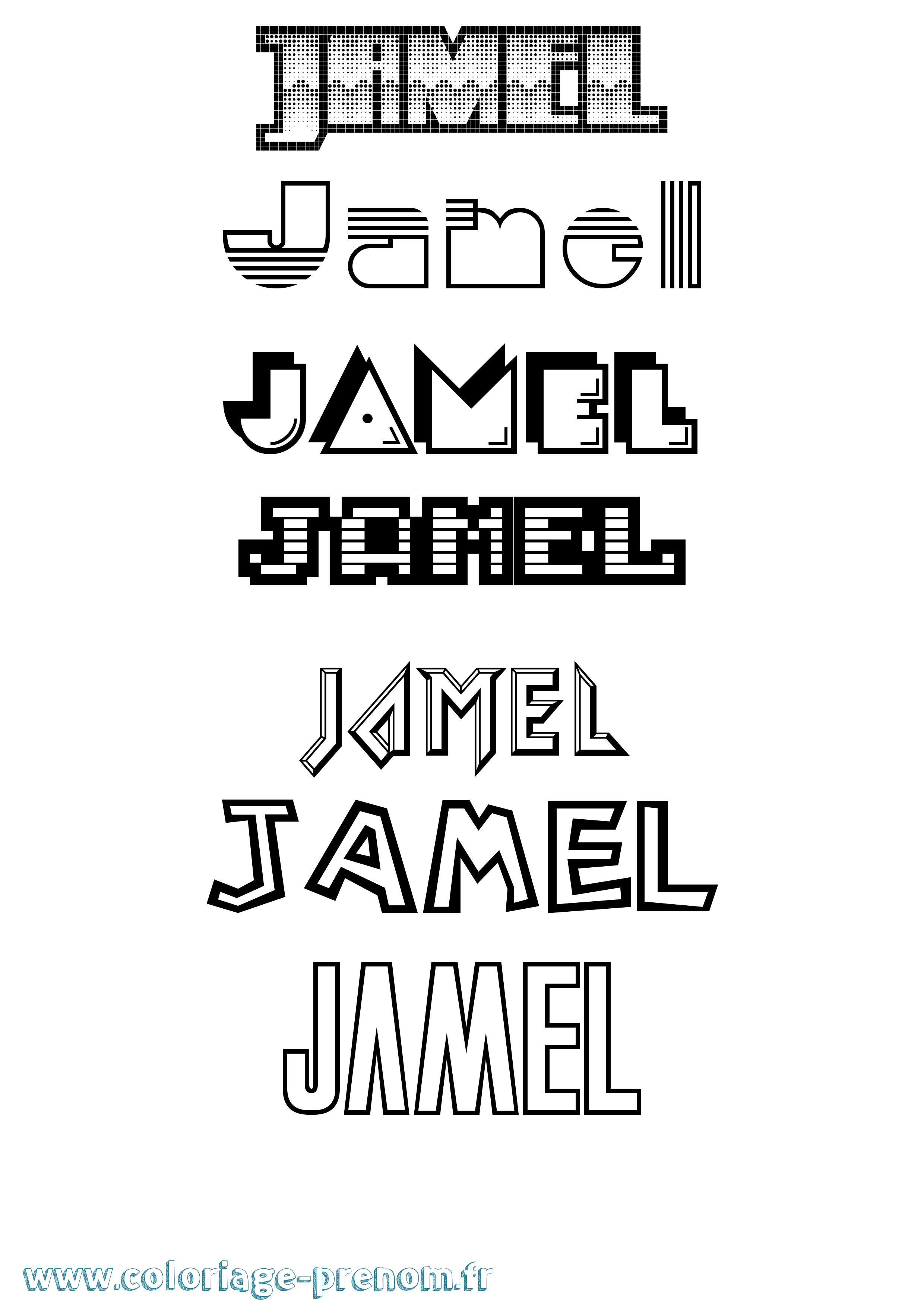 Coloriage Jamel Jeux Vidéos Coloriage prénom Jamel Jeux Vidéos
