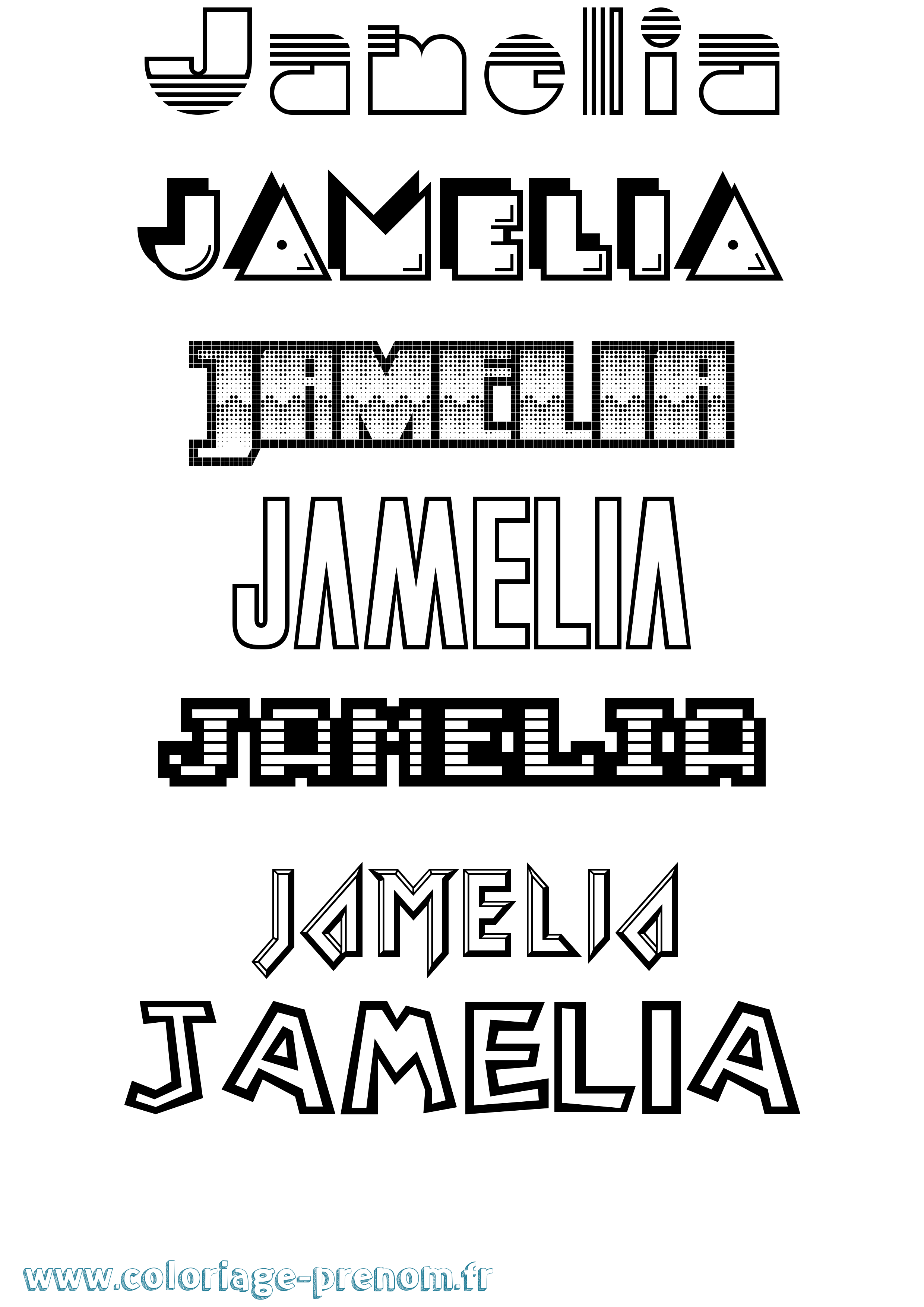 Coloriage Jamelia Jeux Vidéos Coloriage prénom Jamelia Jeux Vidéos