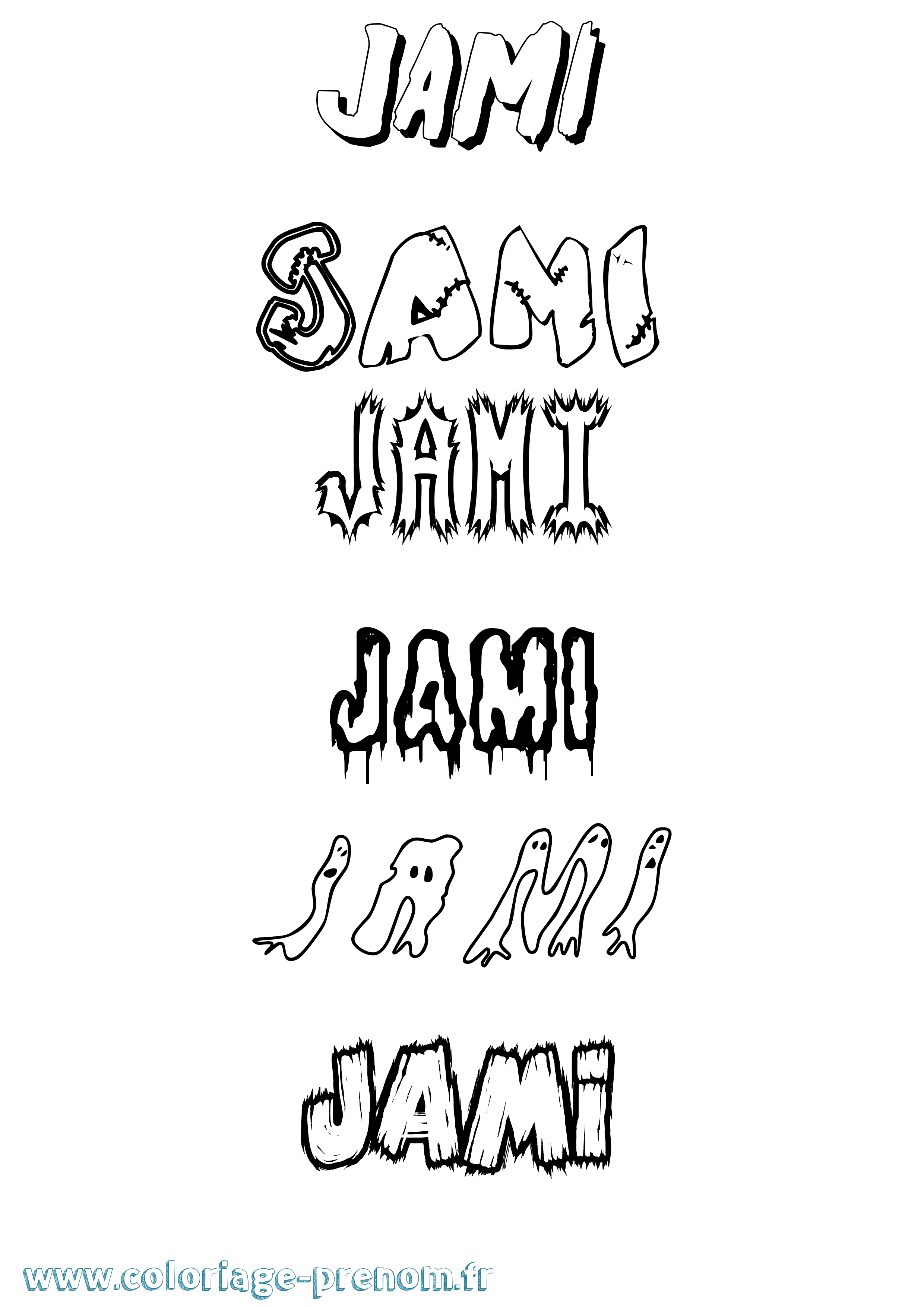 Coloriage Jami Frisson Coloriage prénom Jami Frisson