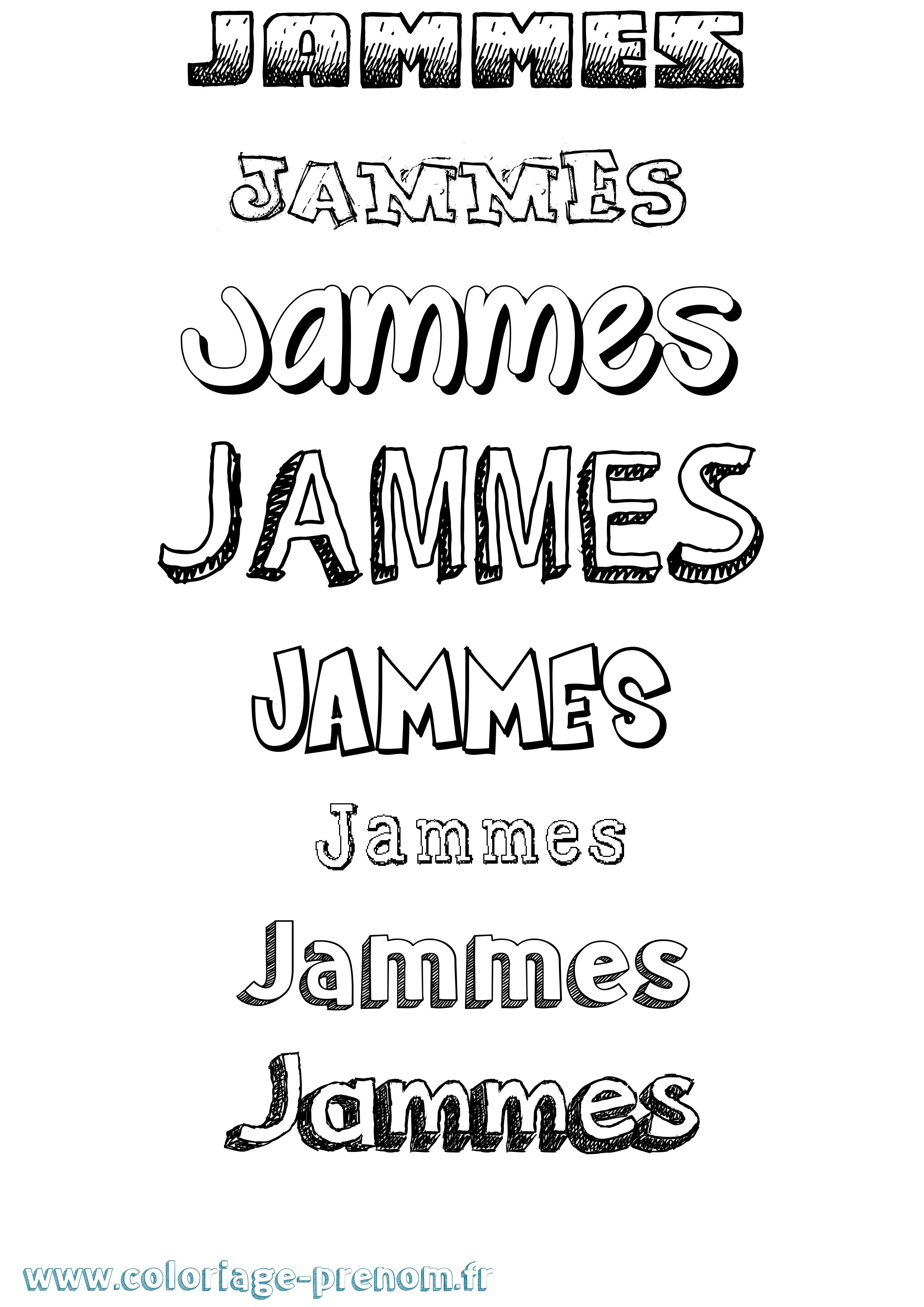 Coloriage Jammes Dessiné Coloriage prénom Jammes Dessiné